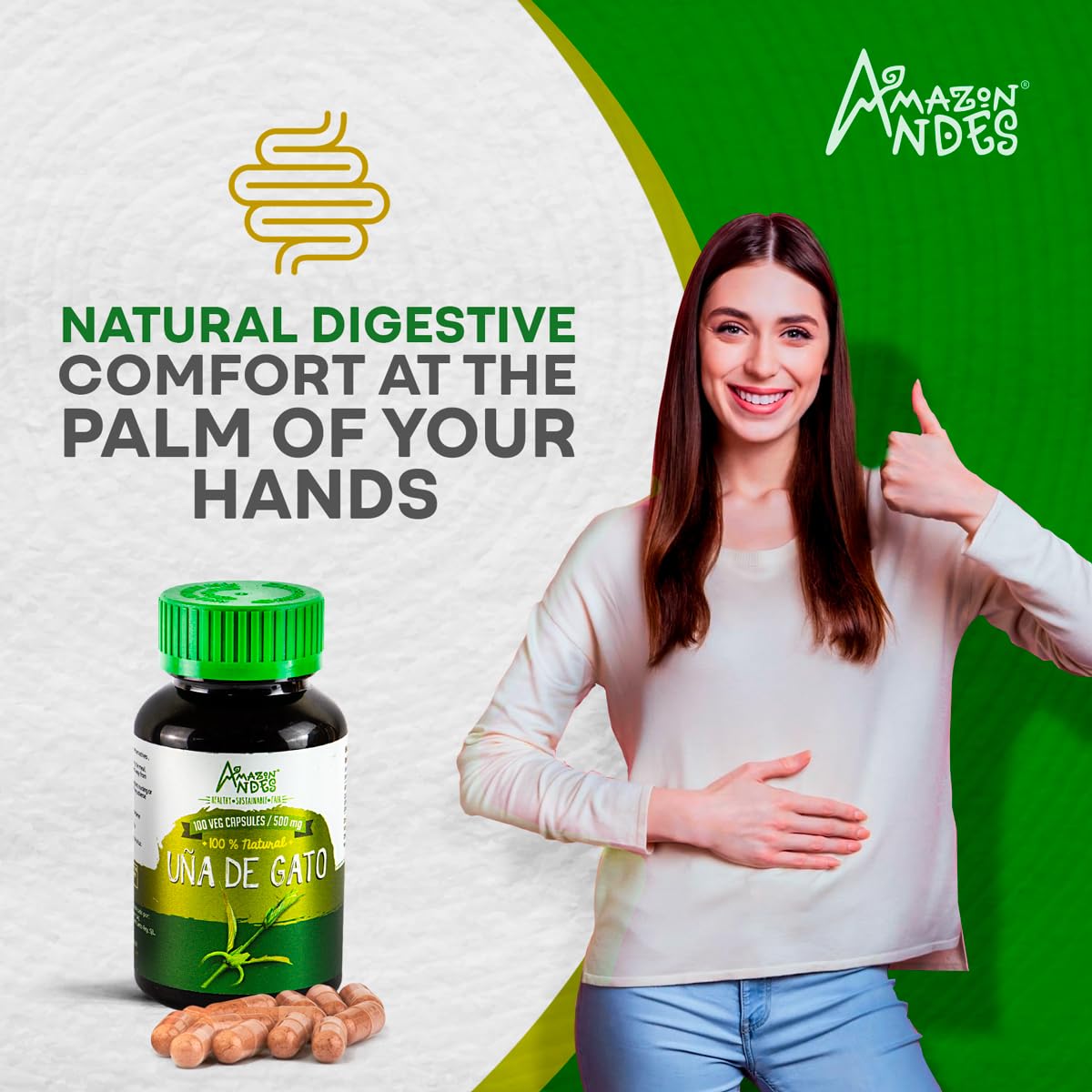 ANDES Cat's Claw Vegan Capsules with ingredients