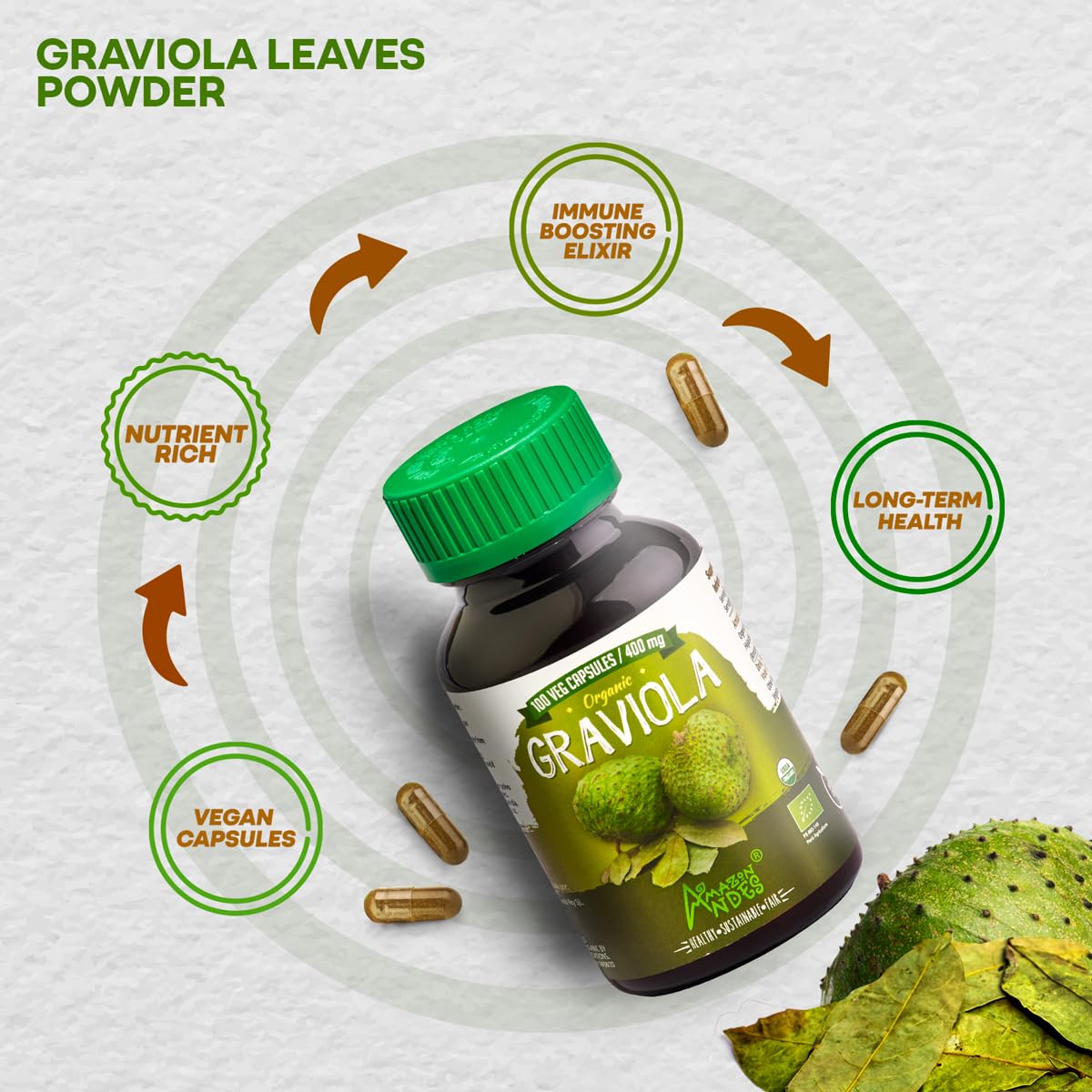 ANDES Graviola Leaf Powder 400mg ingredients list