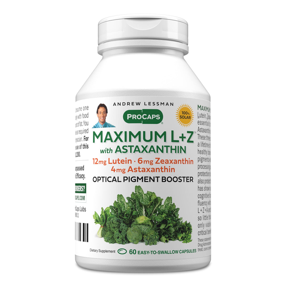 ANDREW LESSMAN Astaxanthin Capsules 60 Count front view