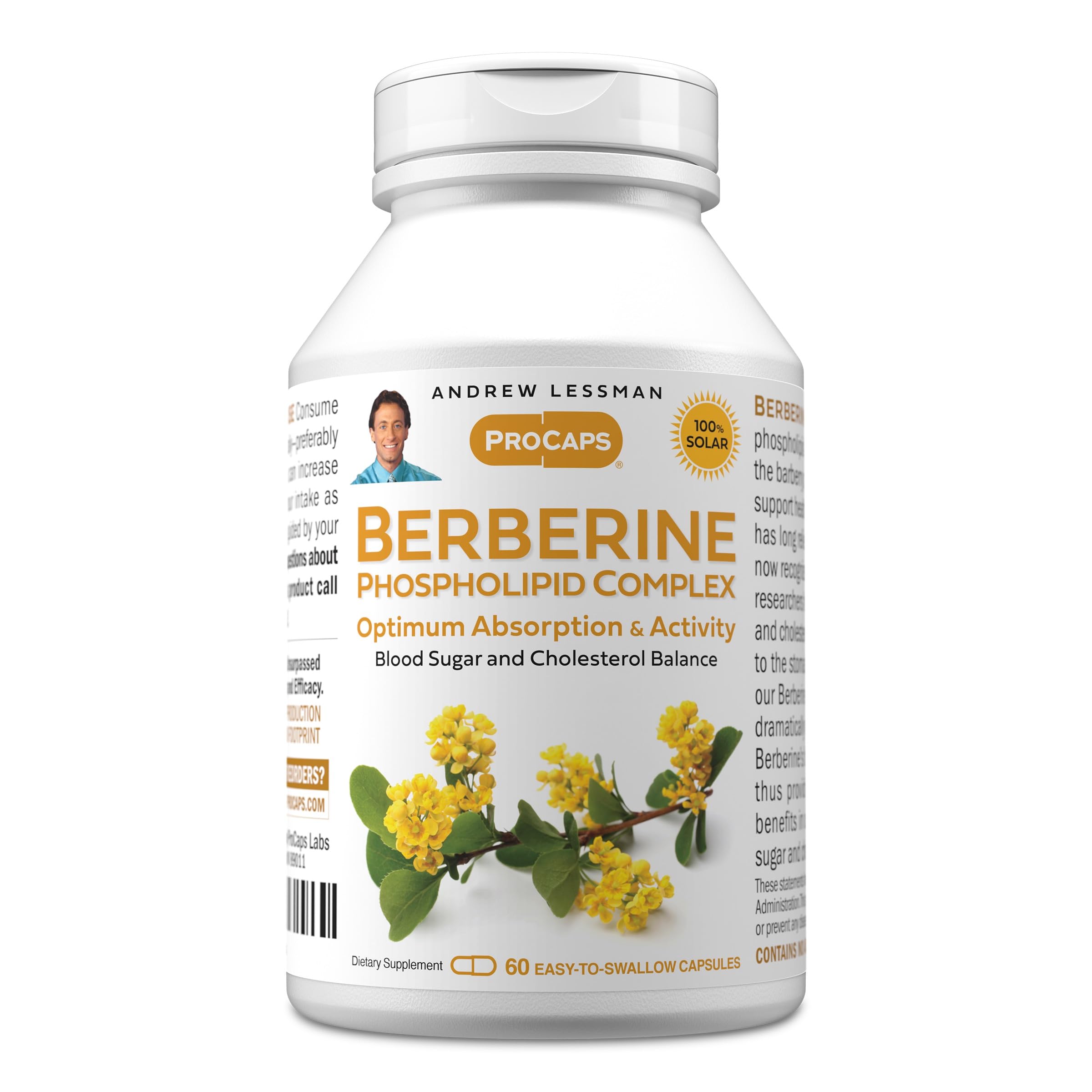ANDREW LESSMAN Berberine Phospholipid Complex Capsules front view