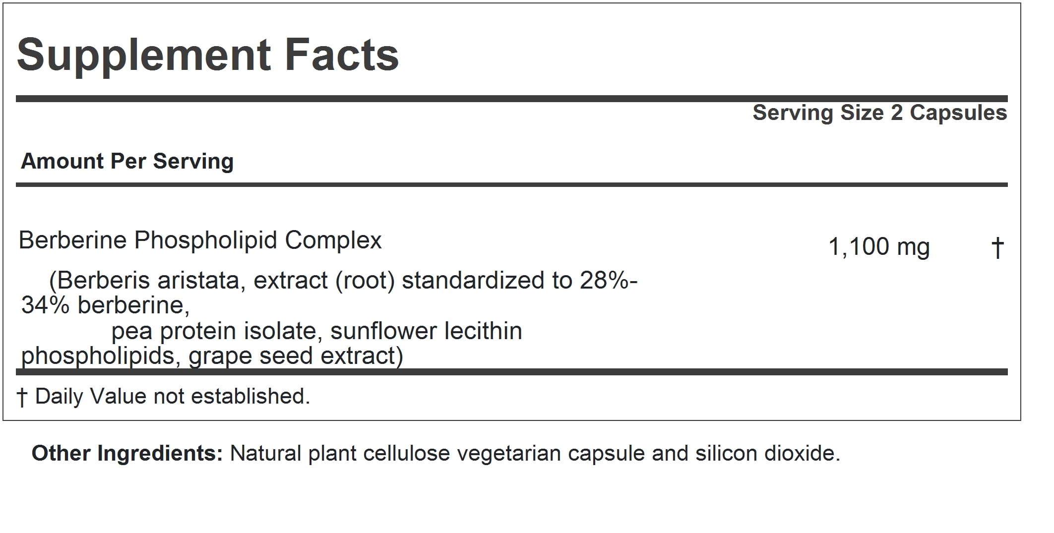 ANDREW LESSMAN Berberine Phospholipid Complex Capsules side view
