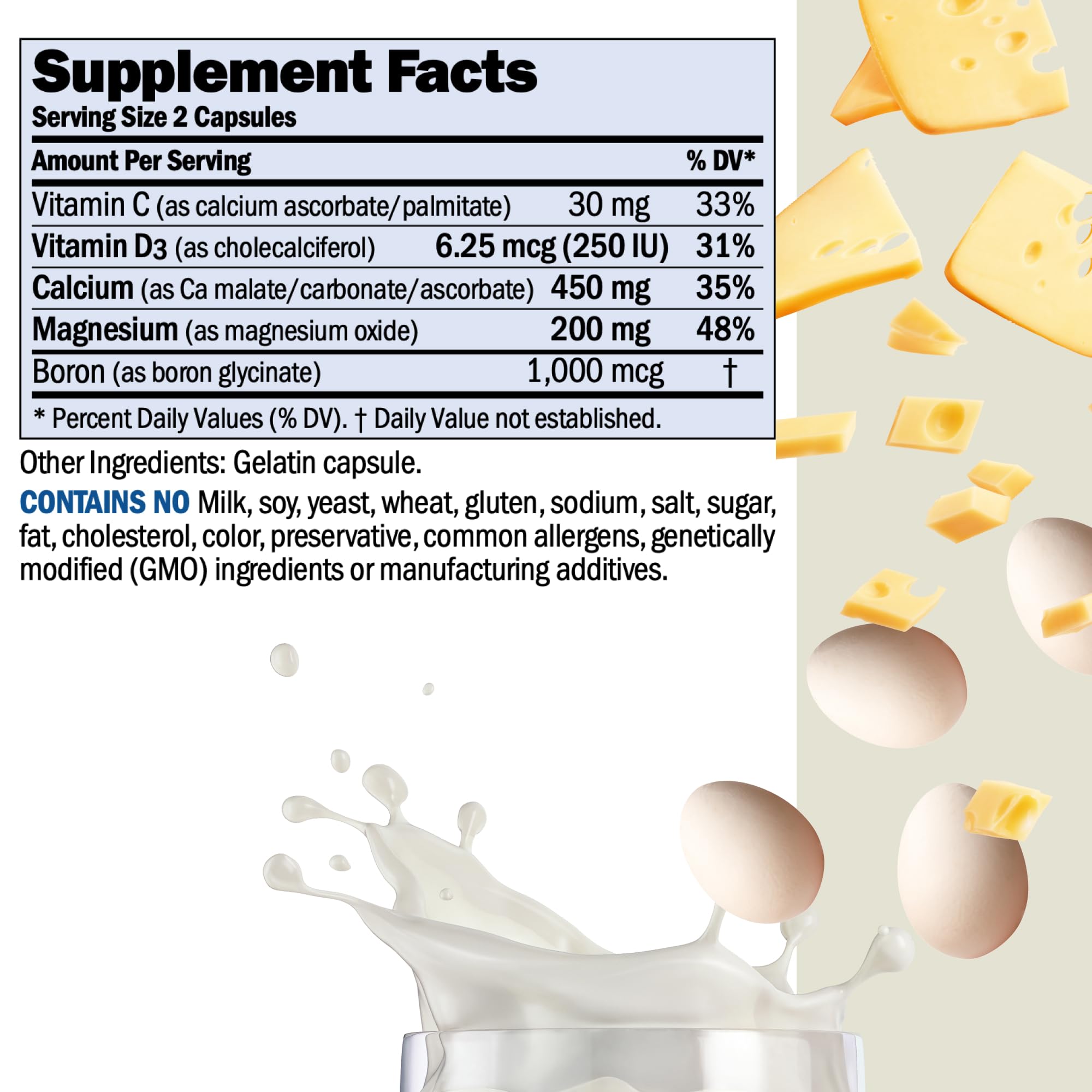 ANDREW LESSMAN Calcium, Magnesium & Vitamin D3 Capsules side view