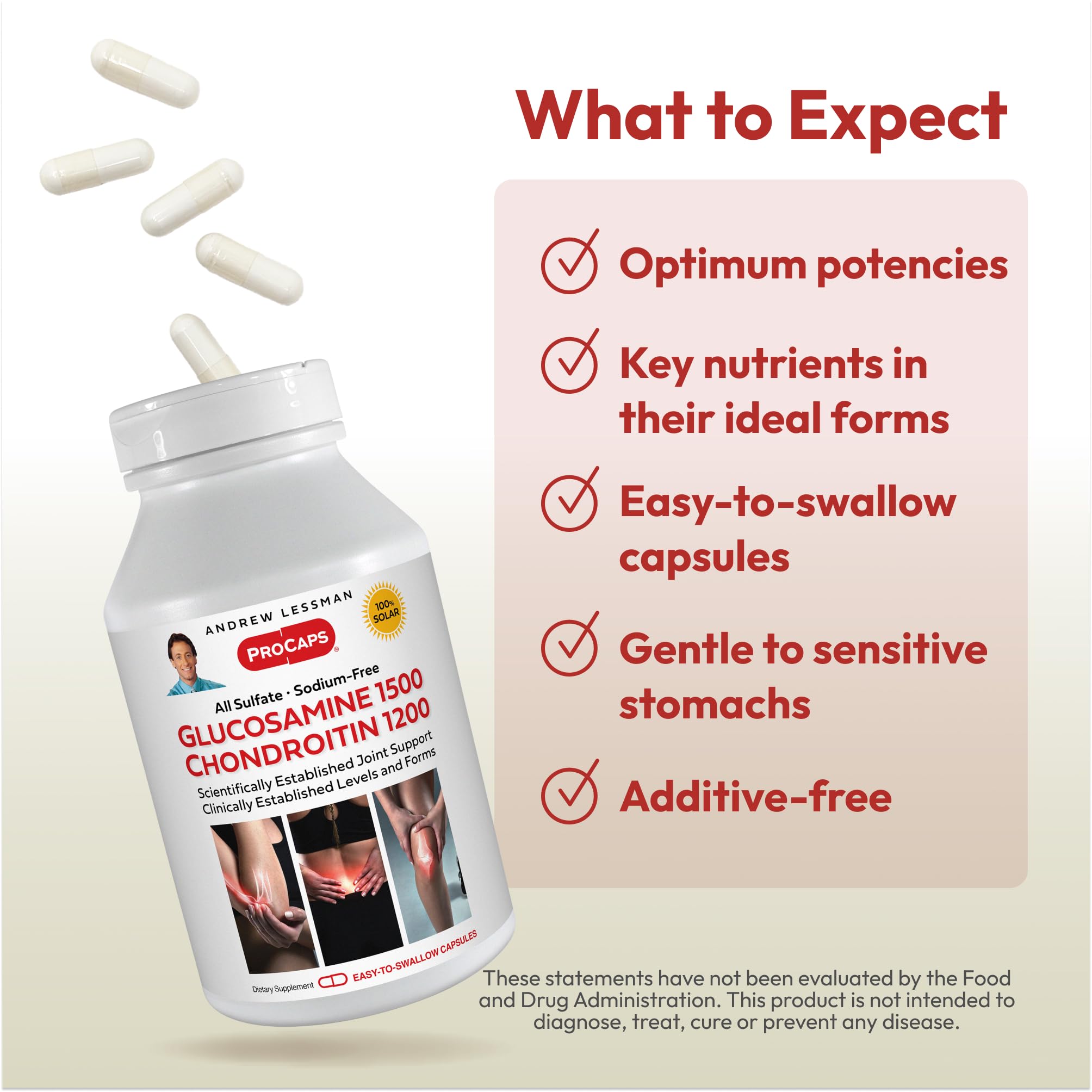 ANDREW LESSMAN Chondroitin Capsules opened bottle