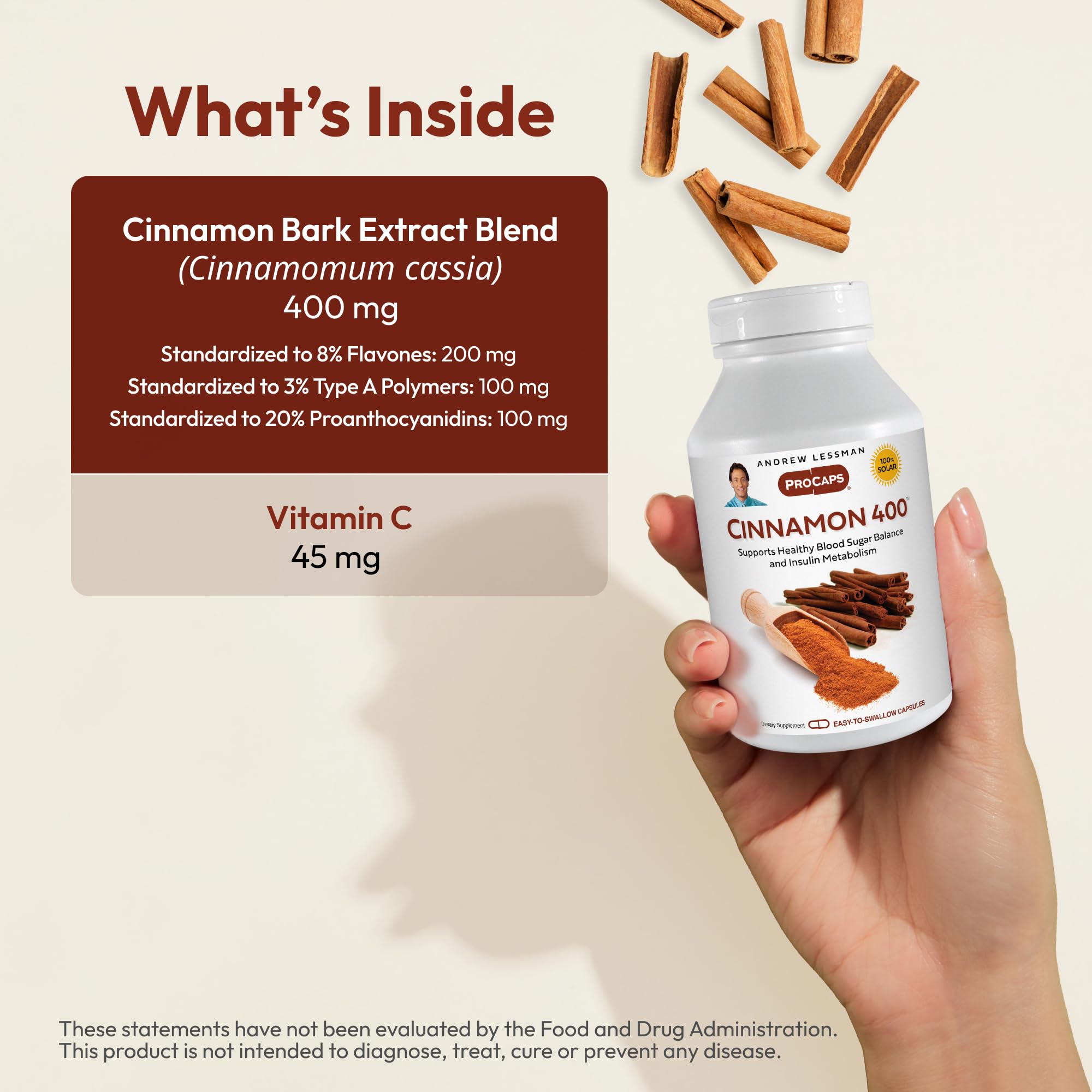 ANDREW LESSMAN Cinnamon Bark Supplement ingredients list
