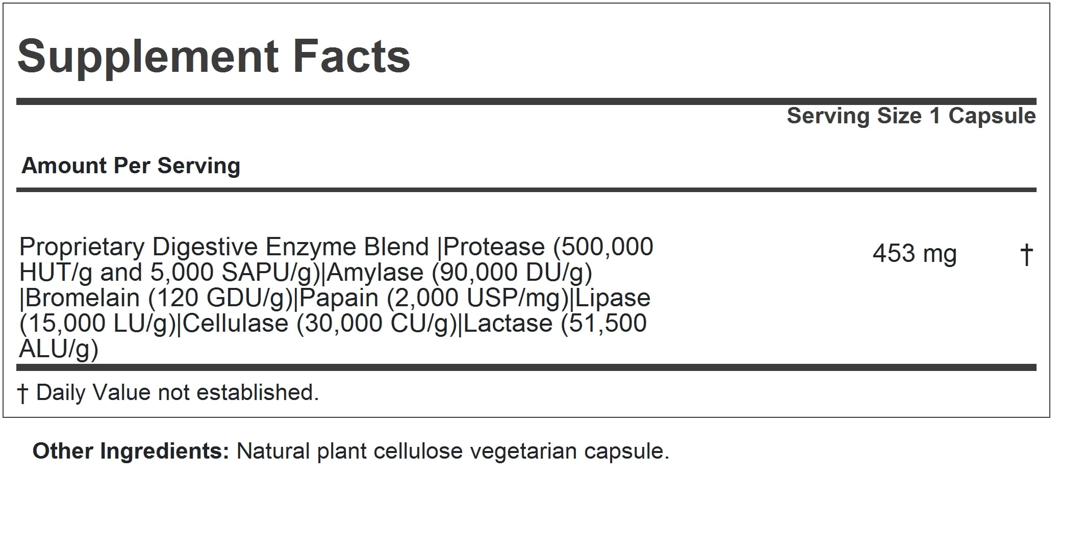 ANDREW LESSMAN daily Assure Multi-Enzymes 50g capsules side view