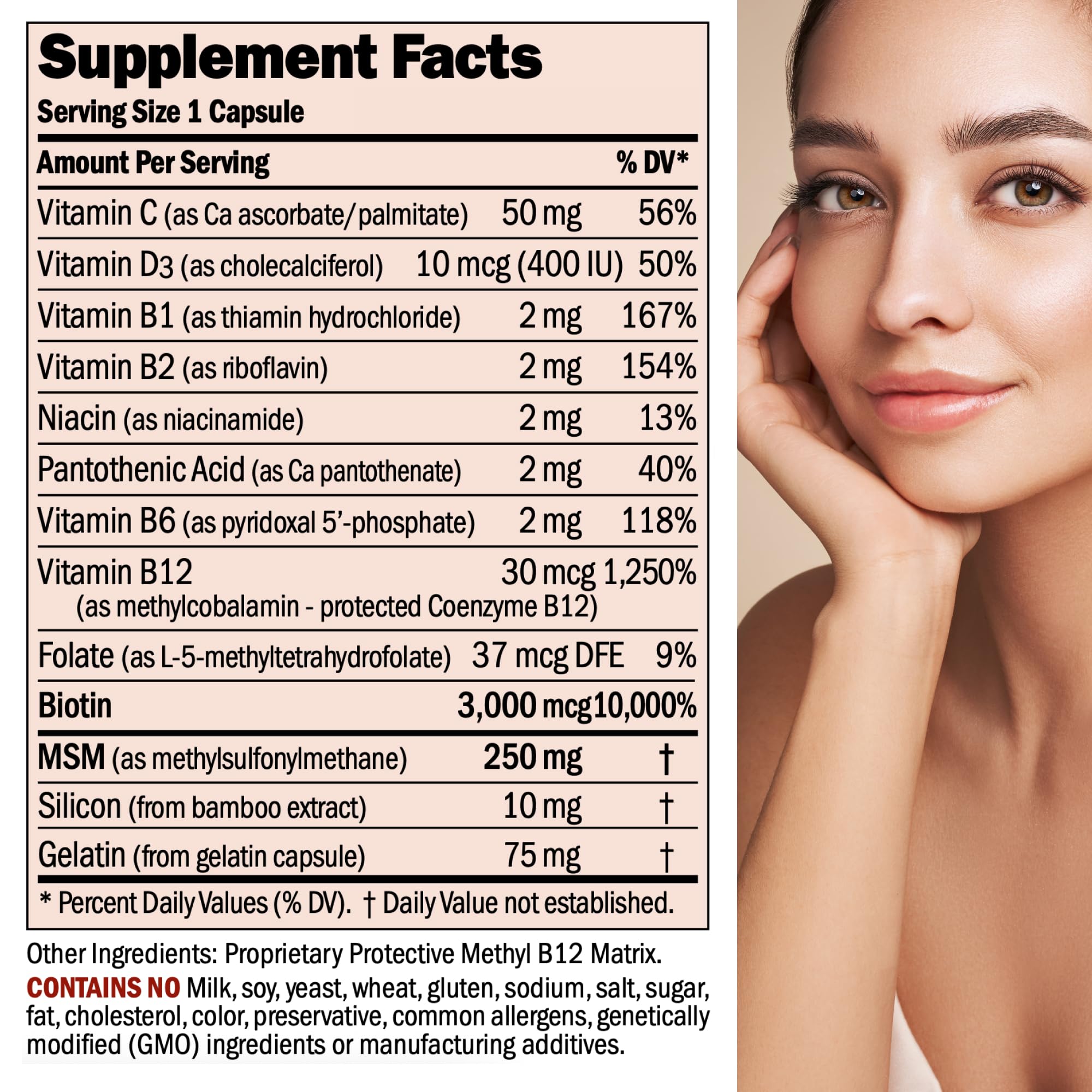 ANDREW LESSMAN Healthy Hair, Skin & Nails capsules close-up