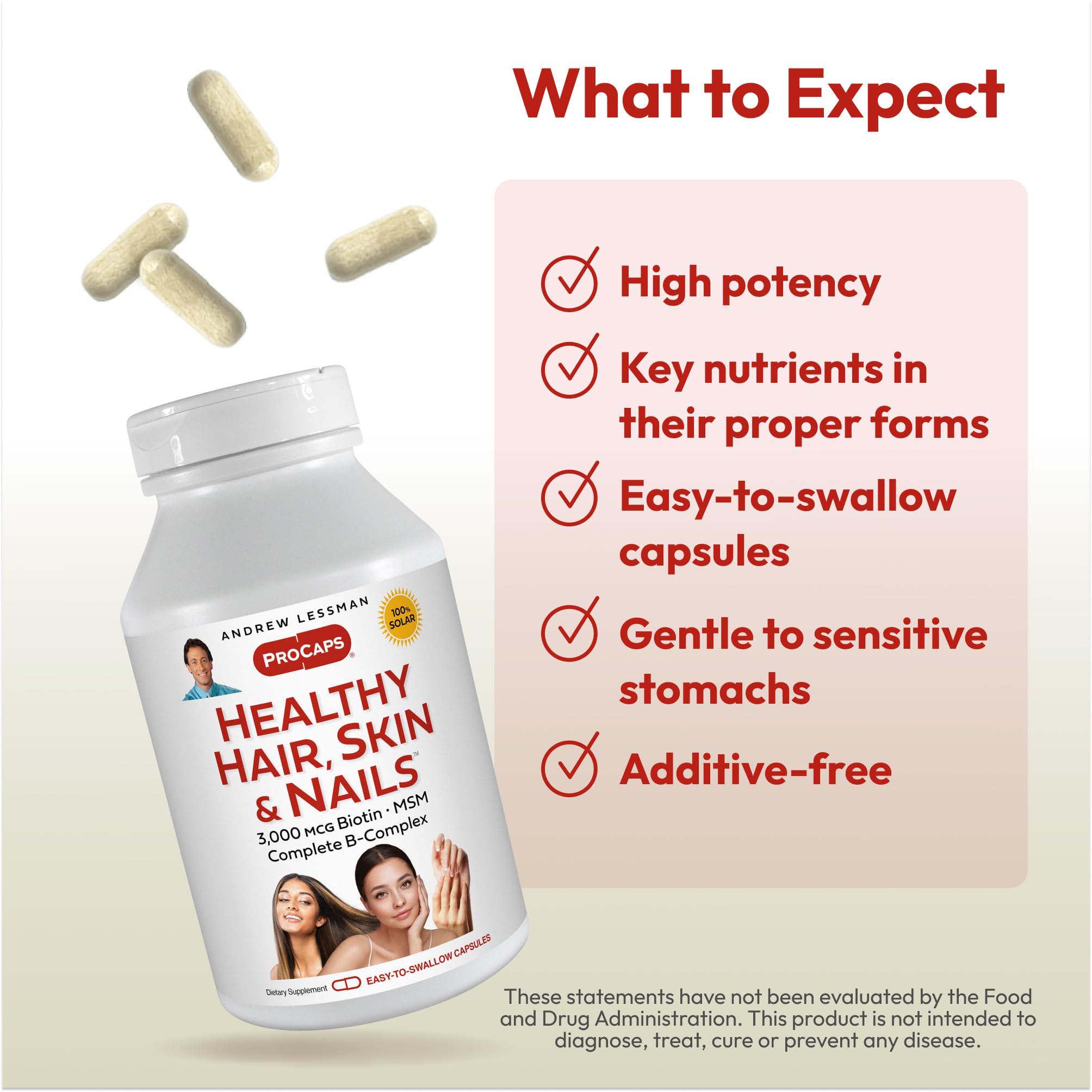 ANDREW LESSMAN Healthy Hair, Skin & Nails in hand