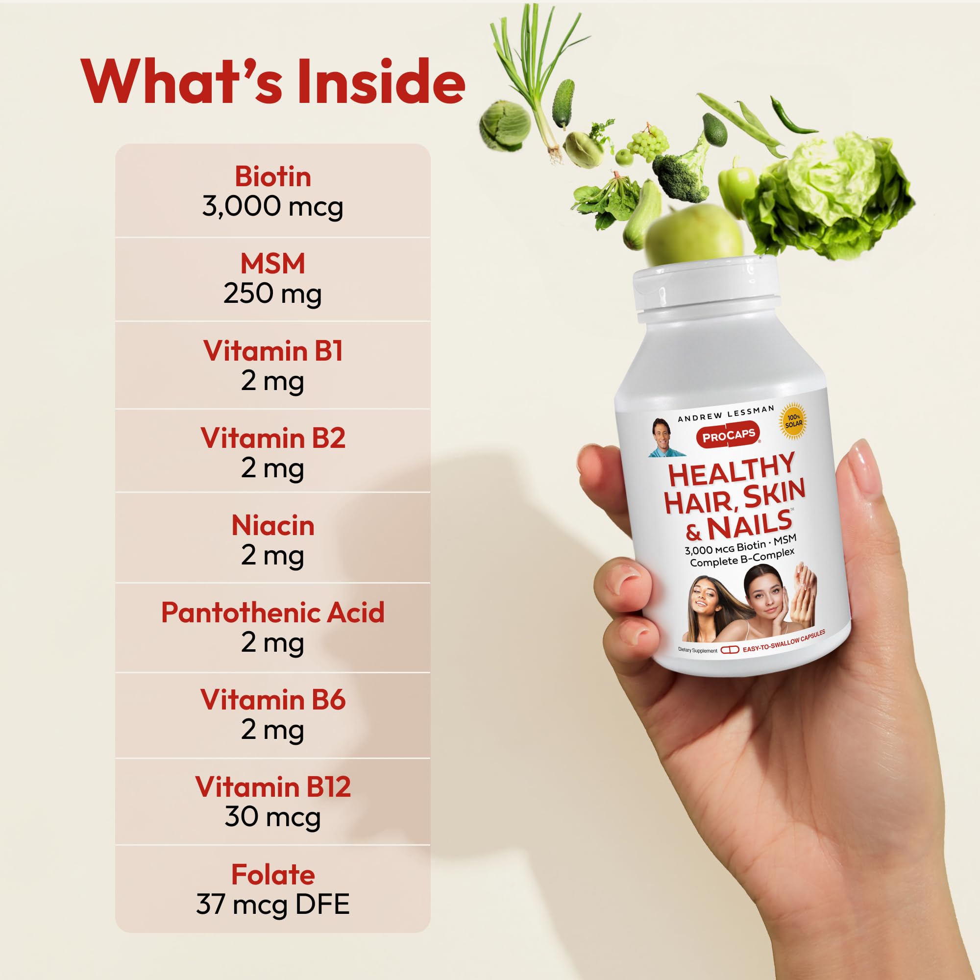 ANDREW LESSMAN Healthy Hair, Skin & Nails supplement ingredients list