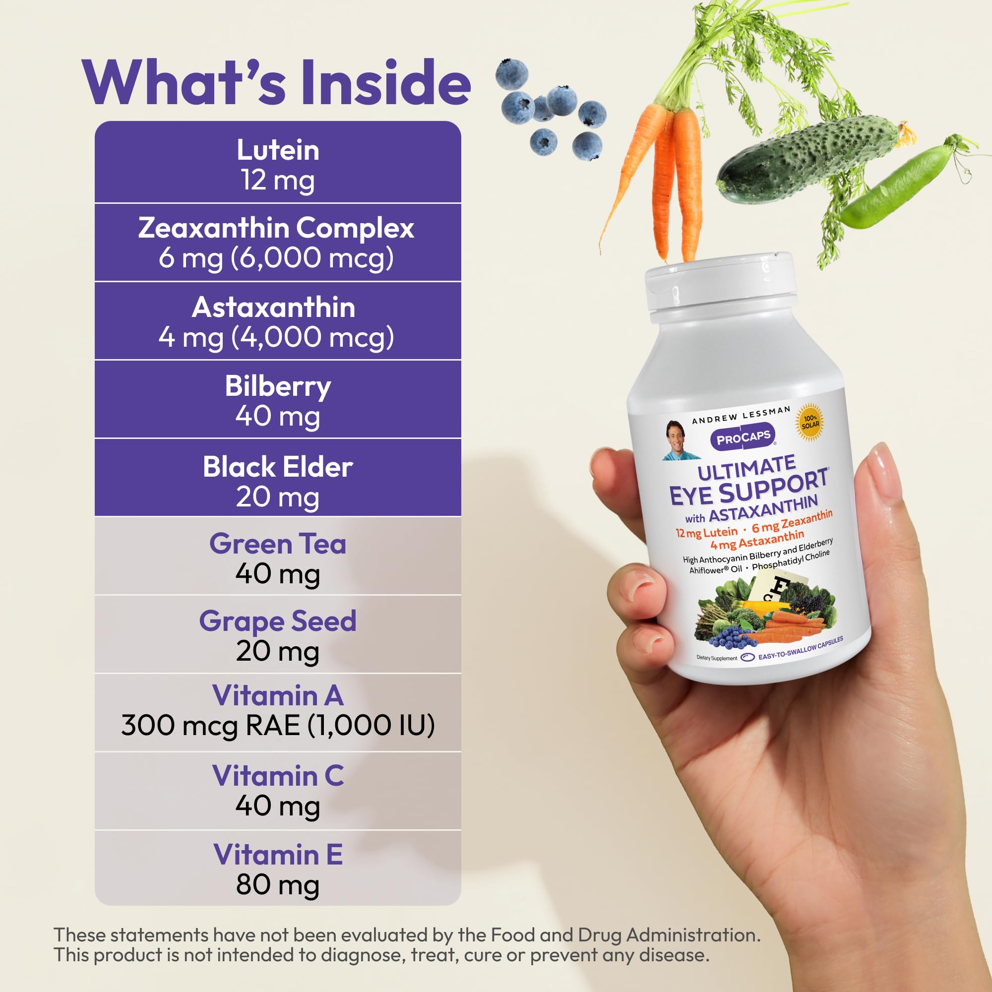 Andrew Lessman Lutein Eye Support Supplement ingredients list