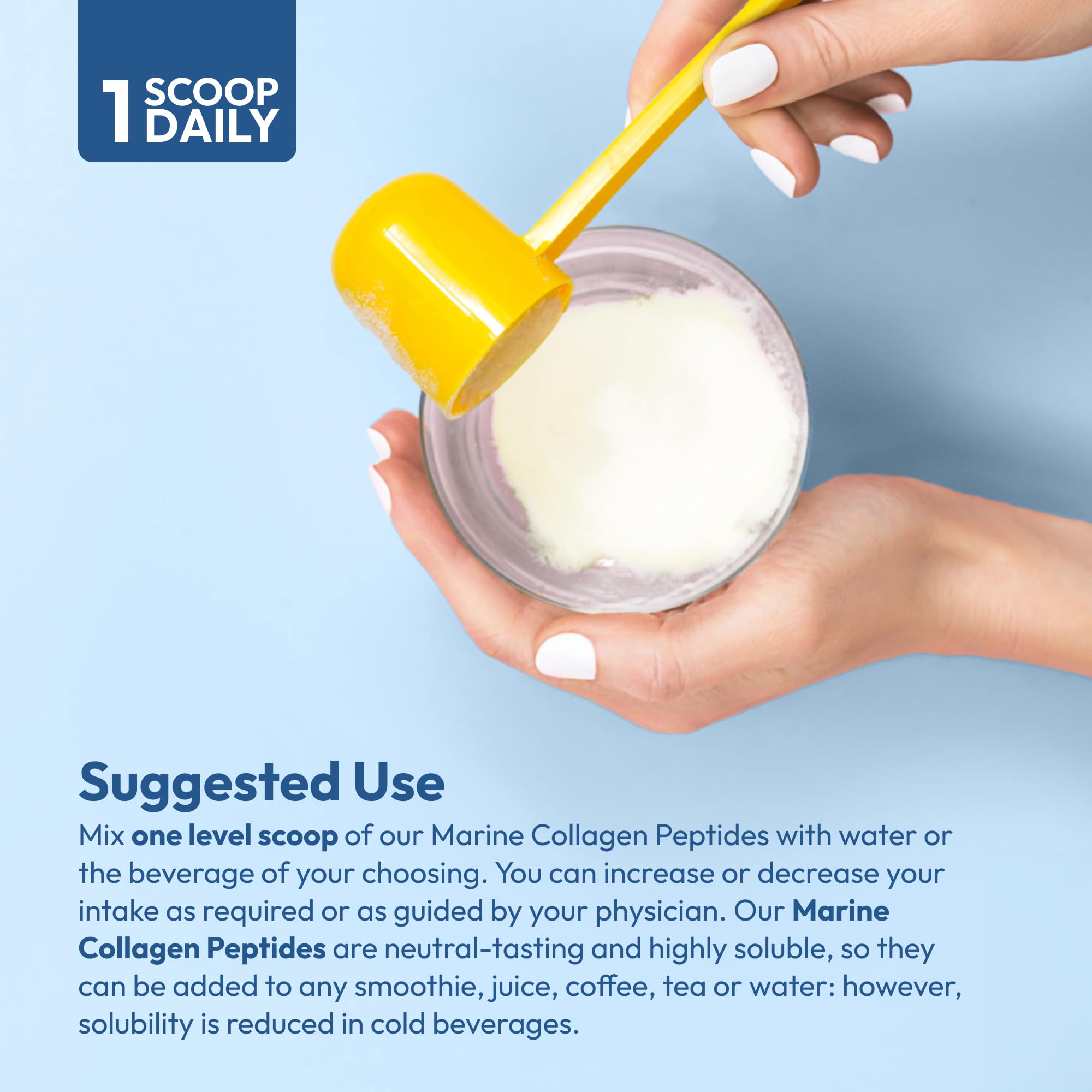 ANDREW LESSMAN Marine Collagen Peptides 500mg on a wooden table