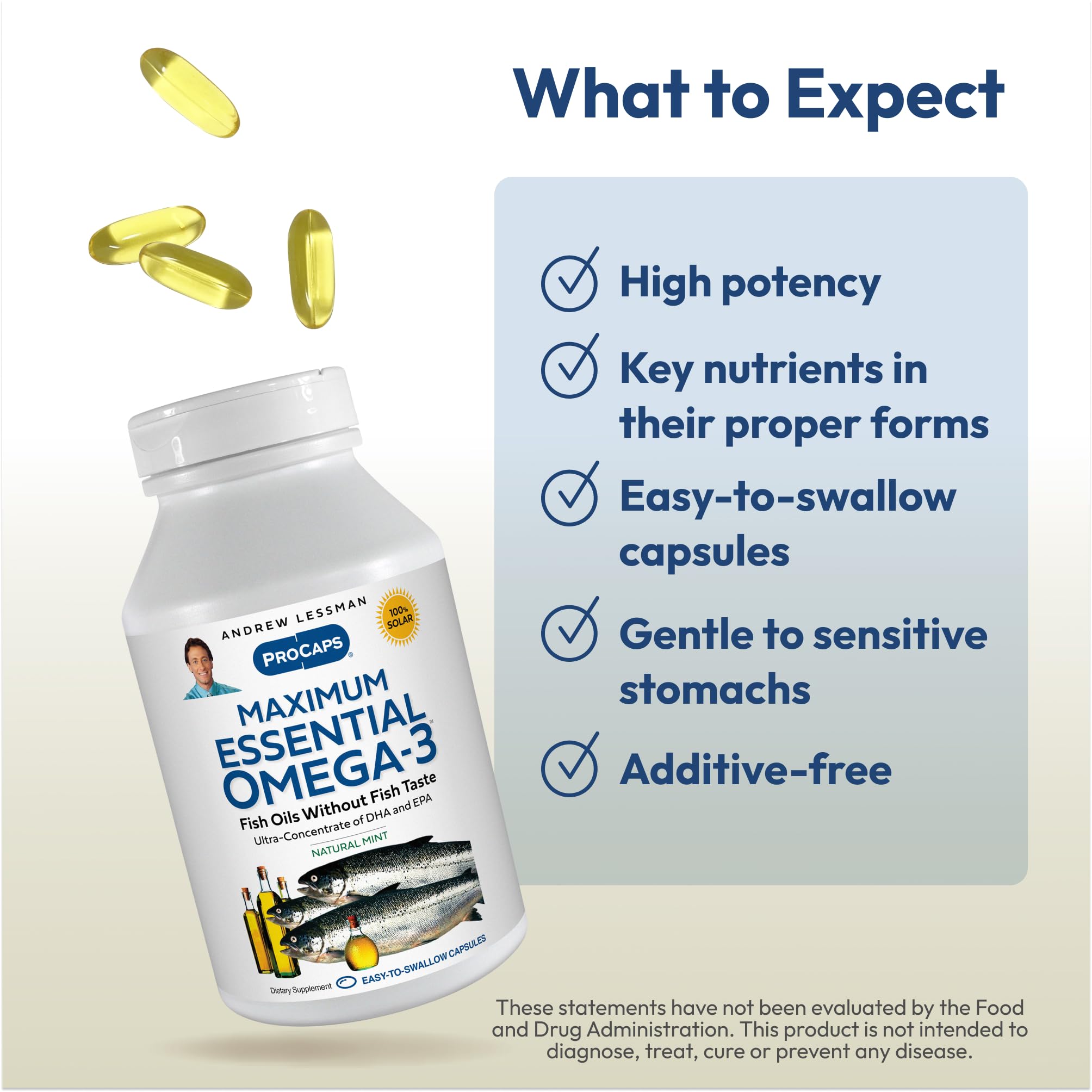 ANDREW LESSMAN Maximum Essential Omega-3 bottle with label