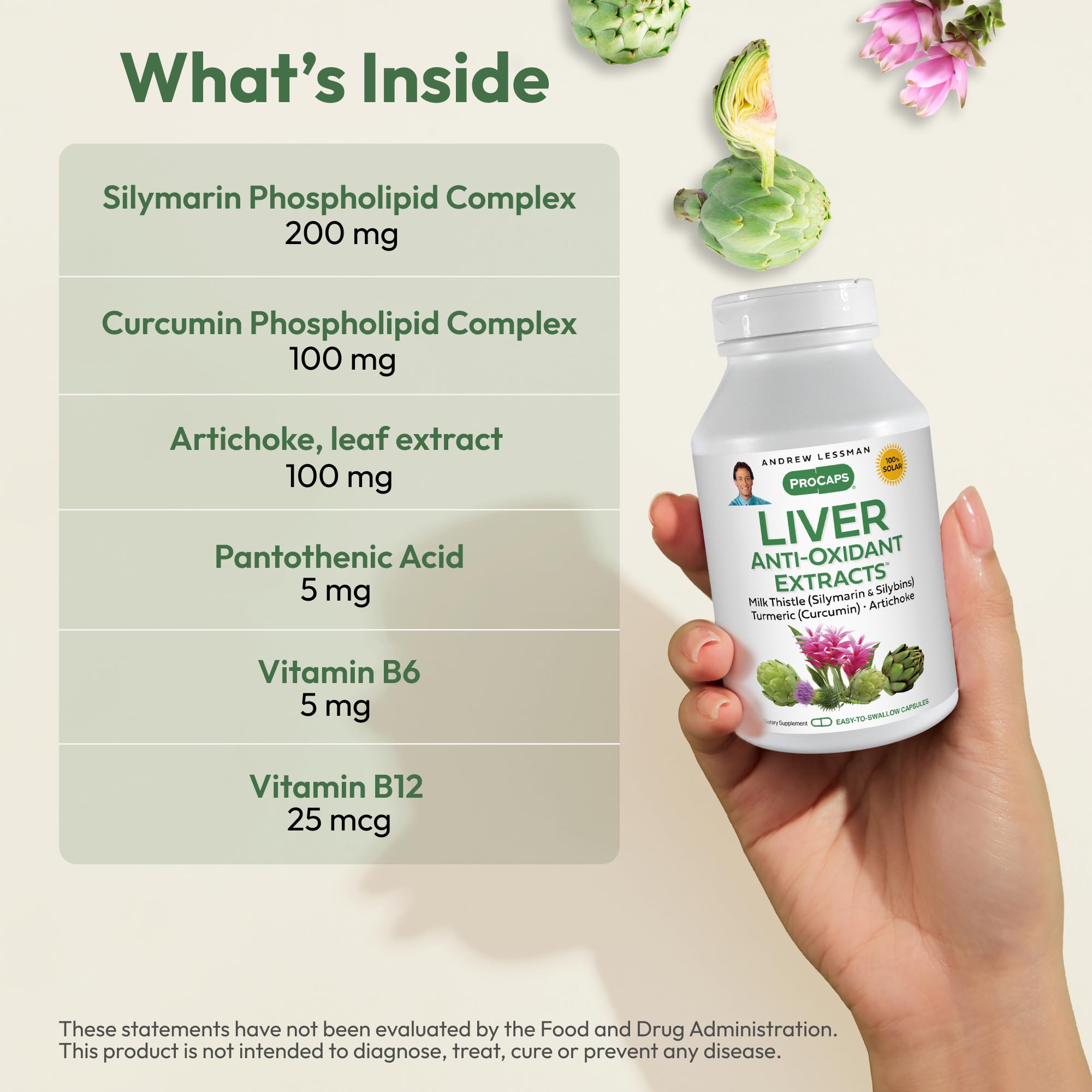 ANDREW LESSMAN Milk Thistle Supplement bottle with label