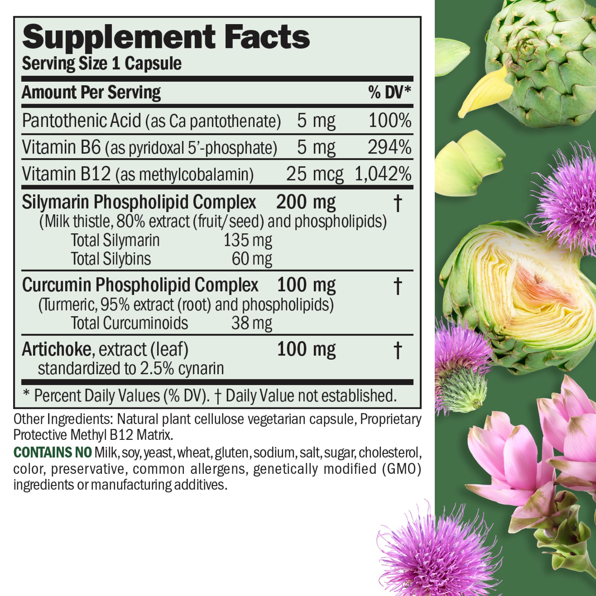 ANDREW LESSMAN Milk Thistle Supplement side view