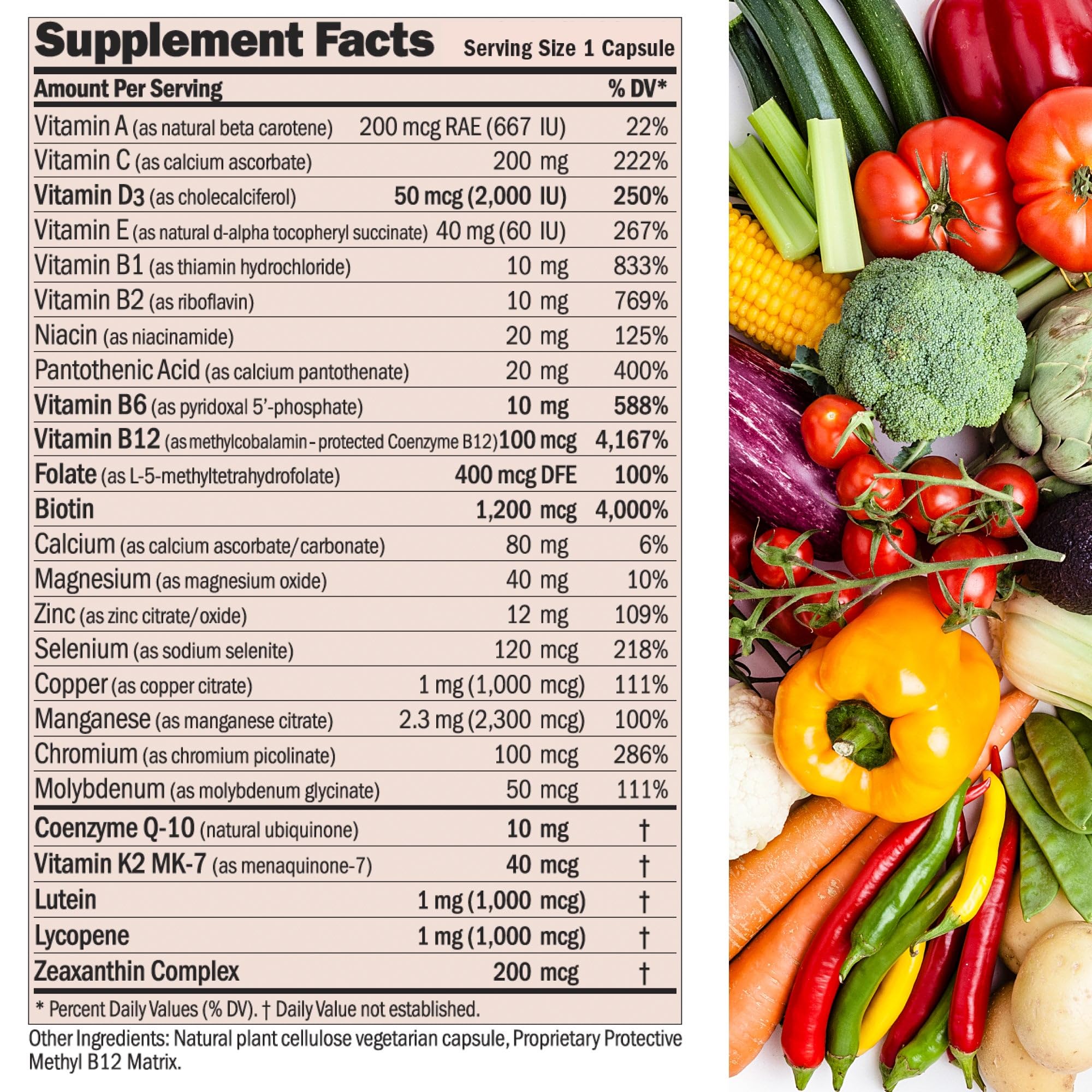 ANDREW LESSMAN Multivitamins 36g bottle side view