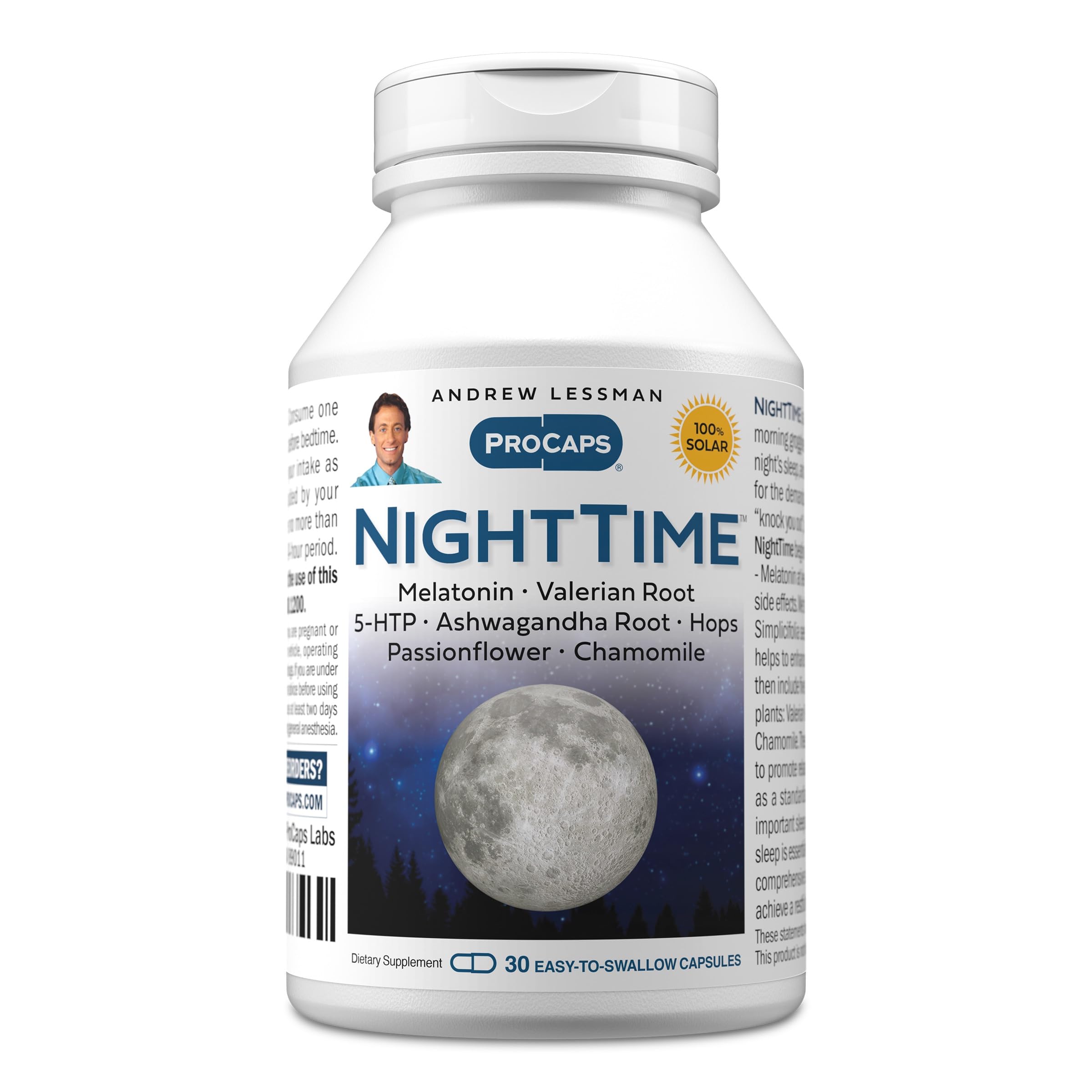 ANDREW LESSMAN Night Time 30 capsules front view