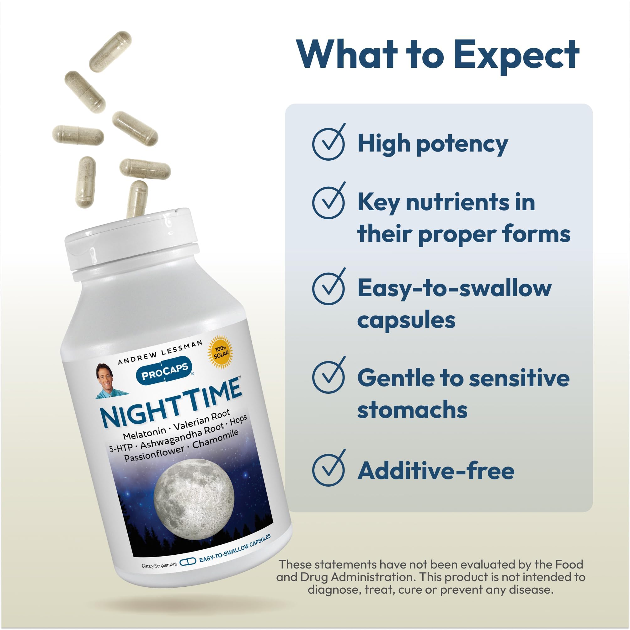 ANDREW LESSMAN Night Time 360 Capsules packaging