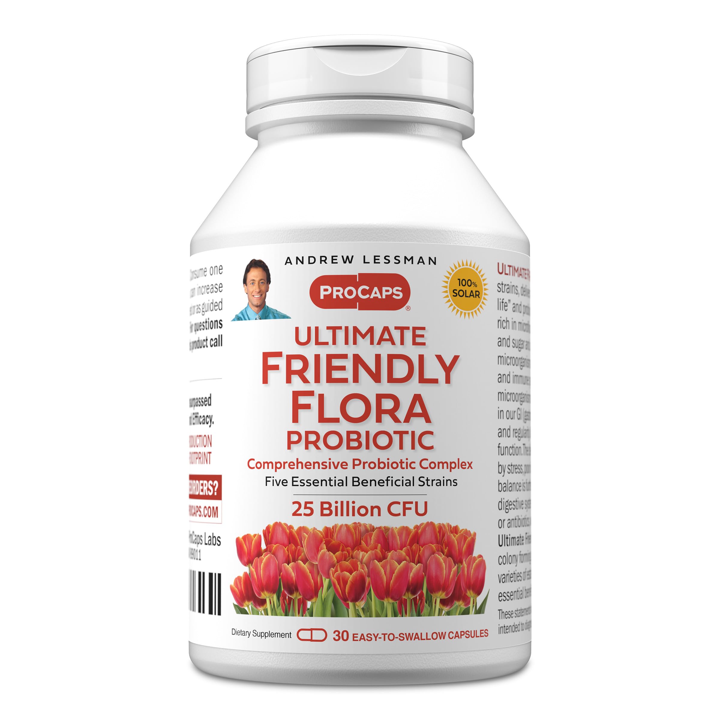 ANDREW LESSMAN Probiotic Capsules 25 Billion CFUs front view