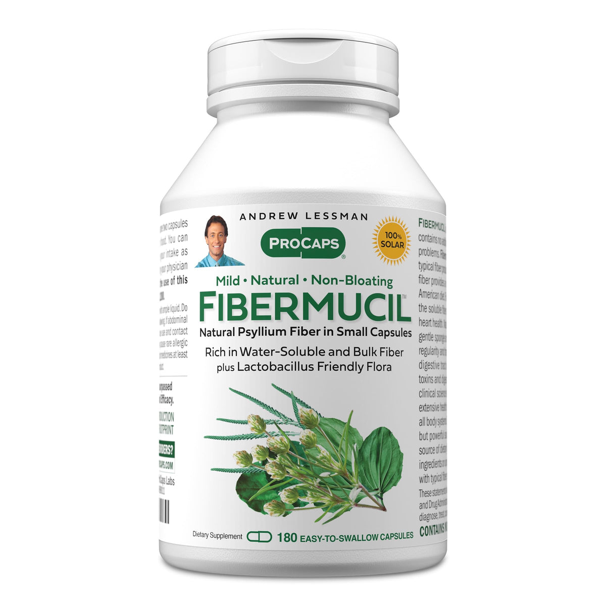 ANDREW LESSMAN Psyllium Husk Fiber Capsules front view