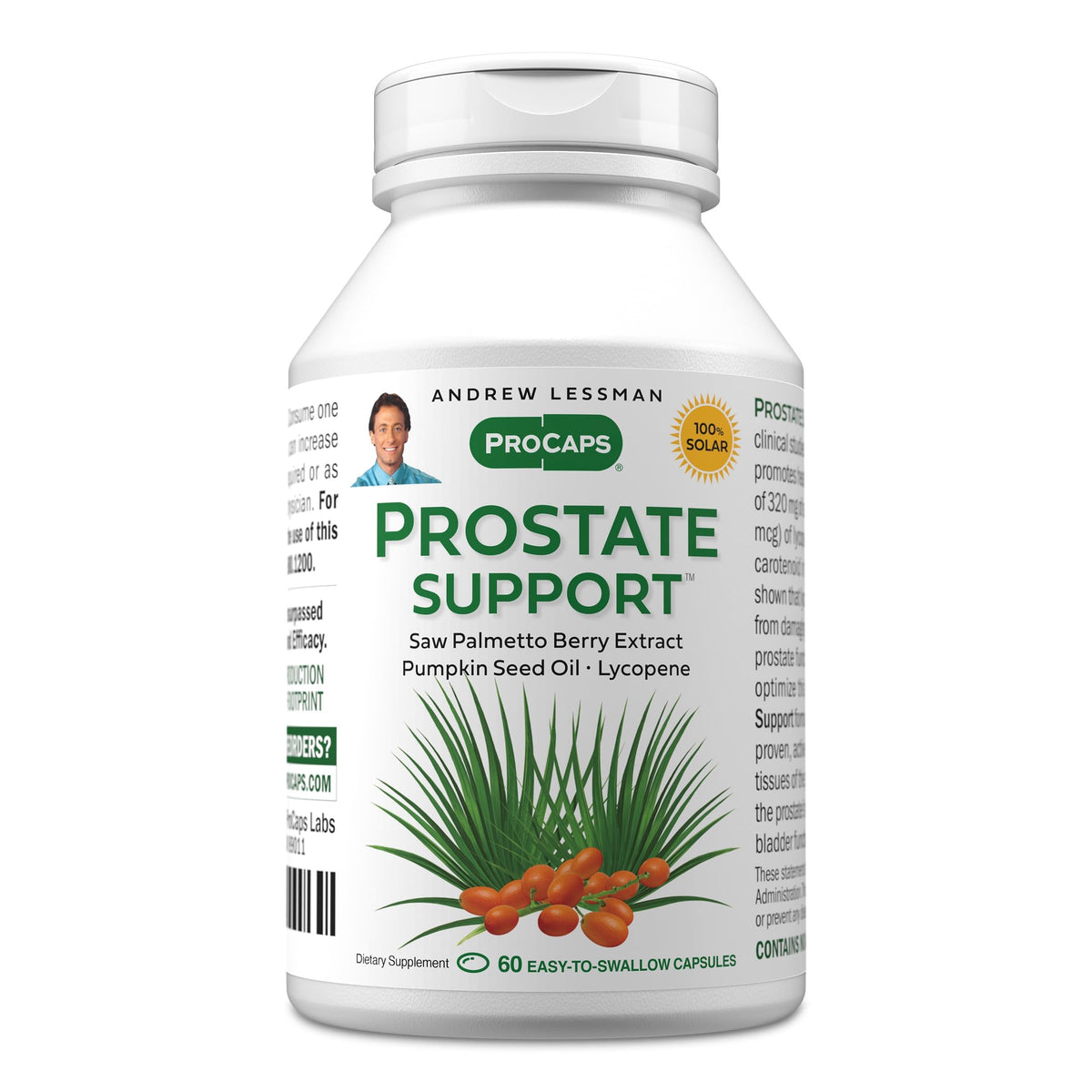 ANDREW LESSMAN Saw Palmetto Prostate Support Supplement front view