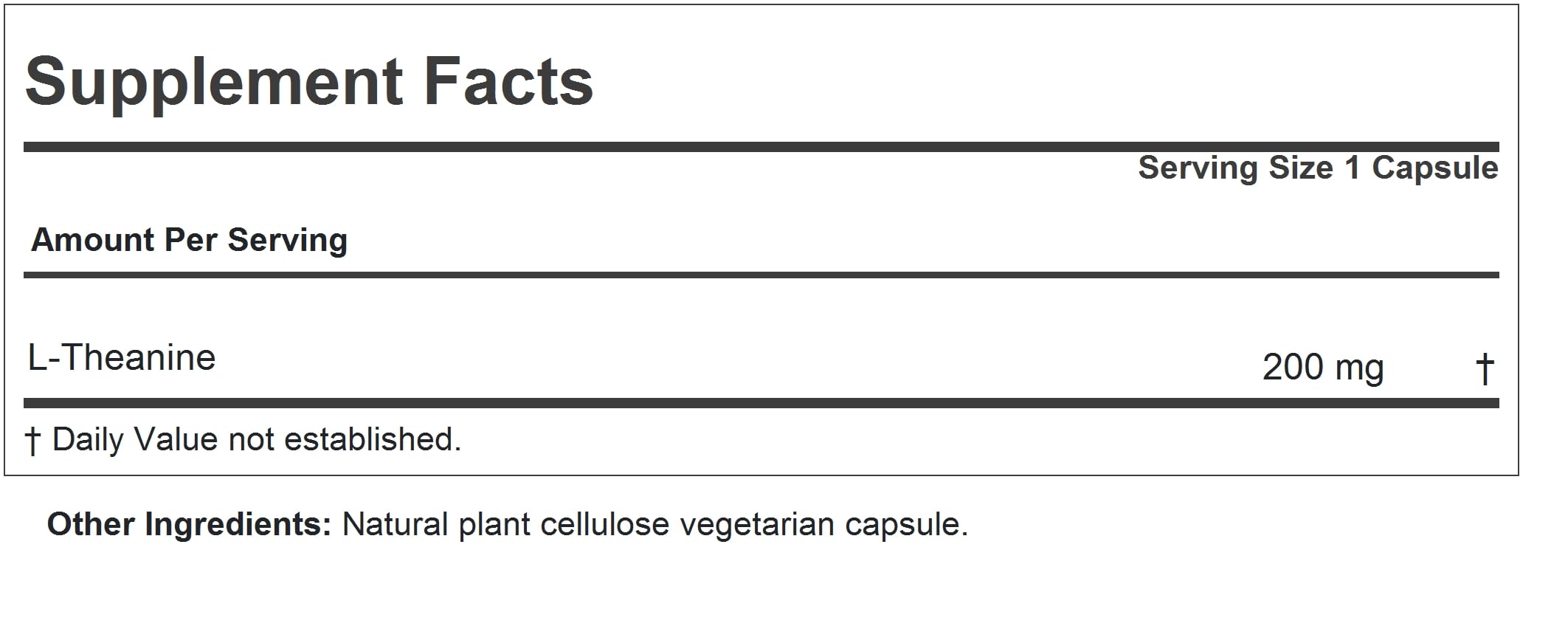 ANDREW LESSMAN Theanine 200mg Capsules side view