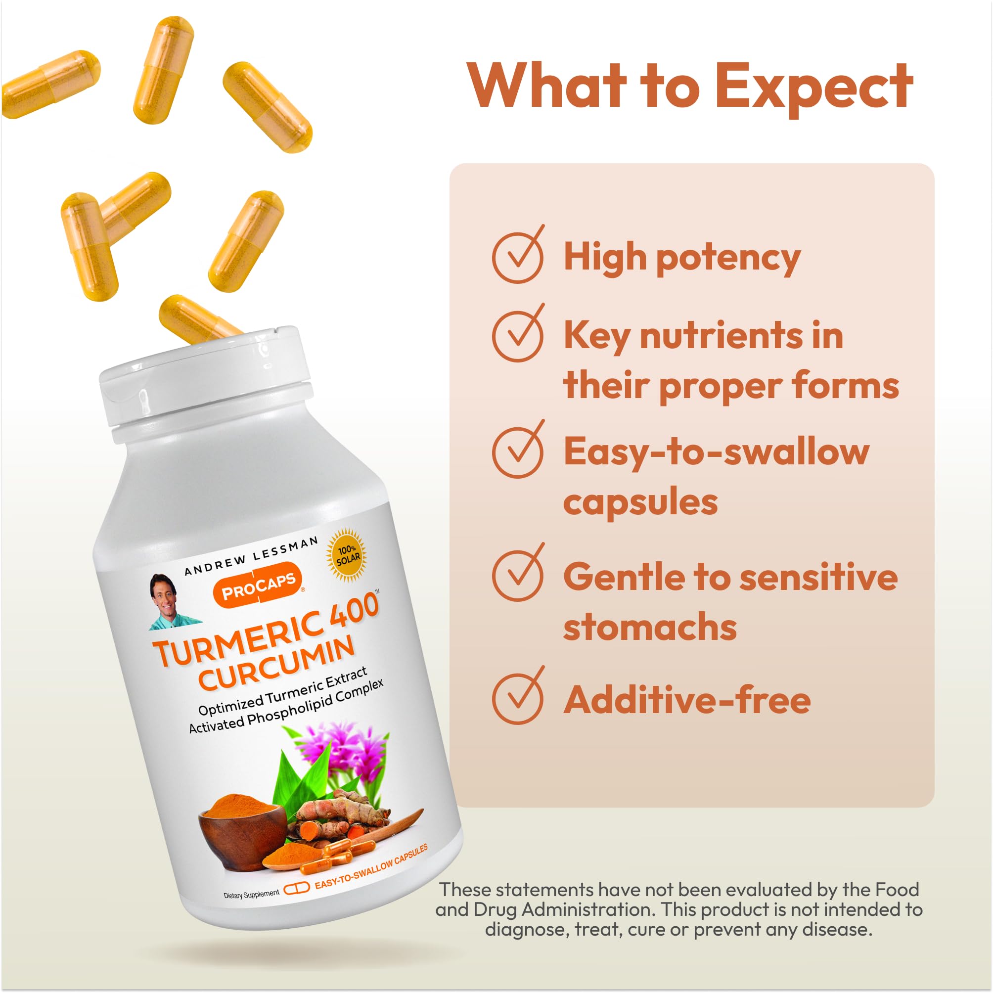 ANDREW LESSMAN Turmeric Extract Capsules ingredients list