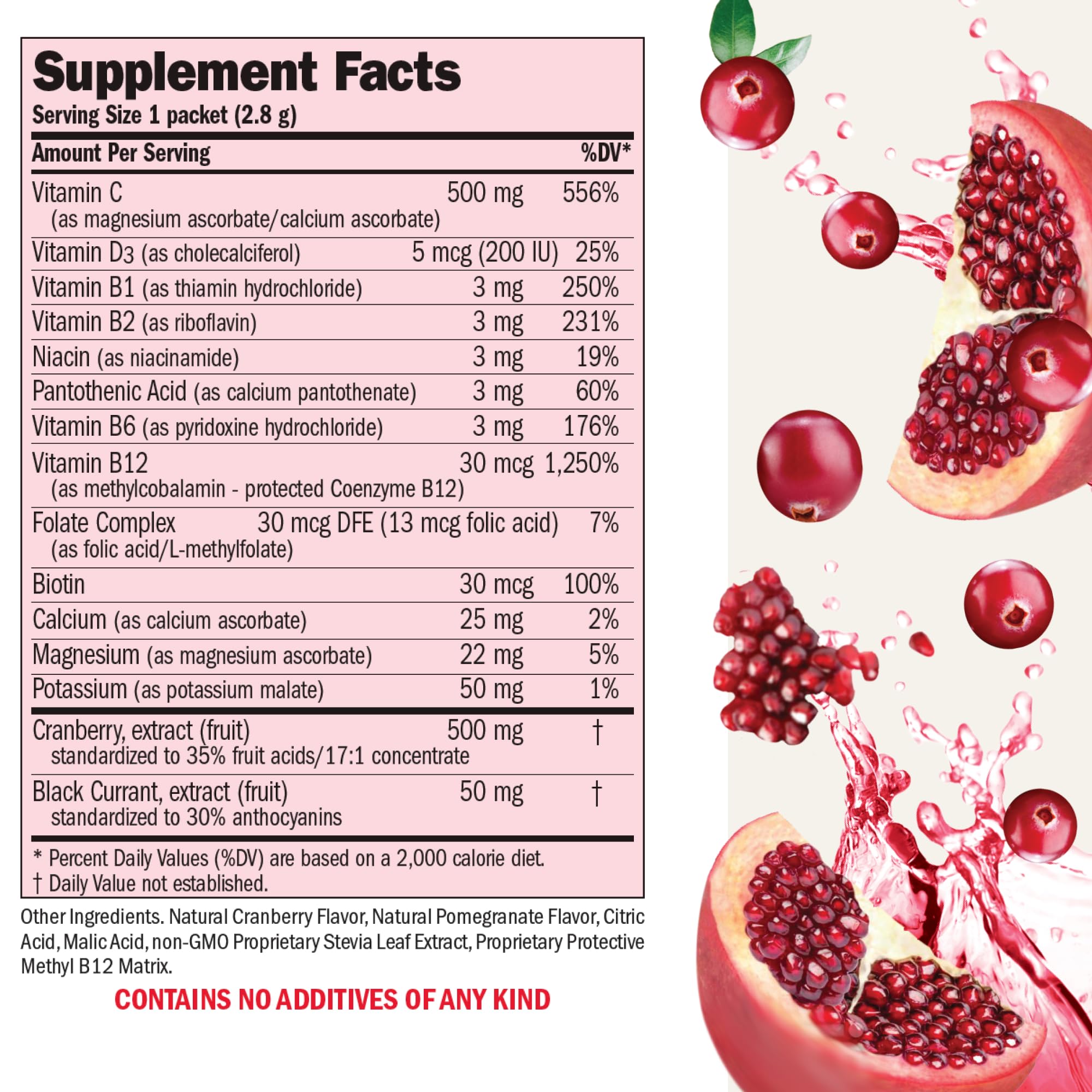ANDREW LESSMAN Vitamin C Drink 500mg Non-Acidic side view