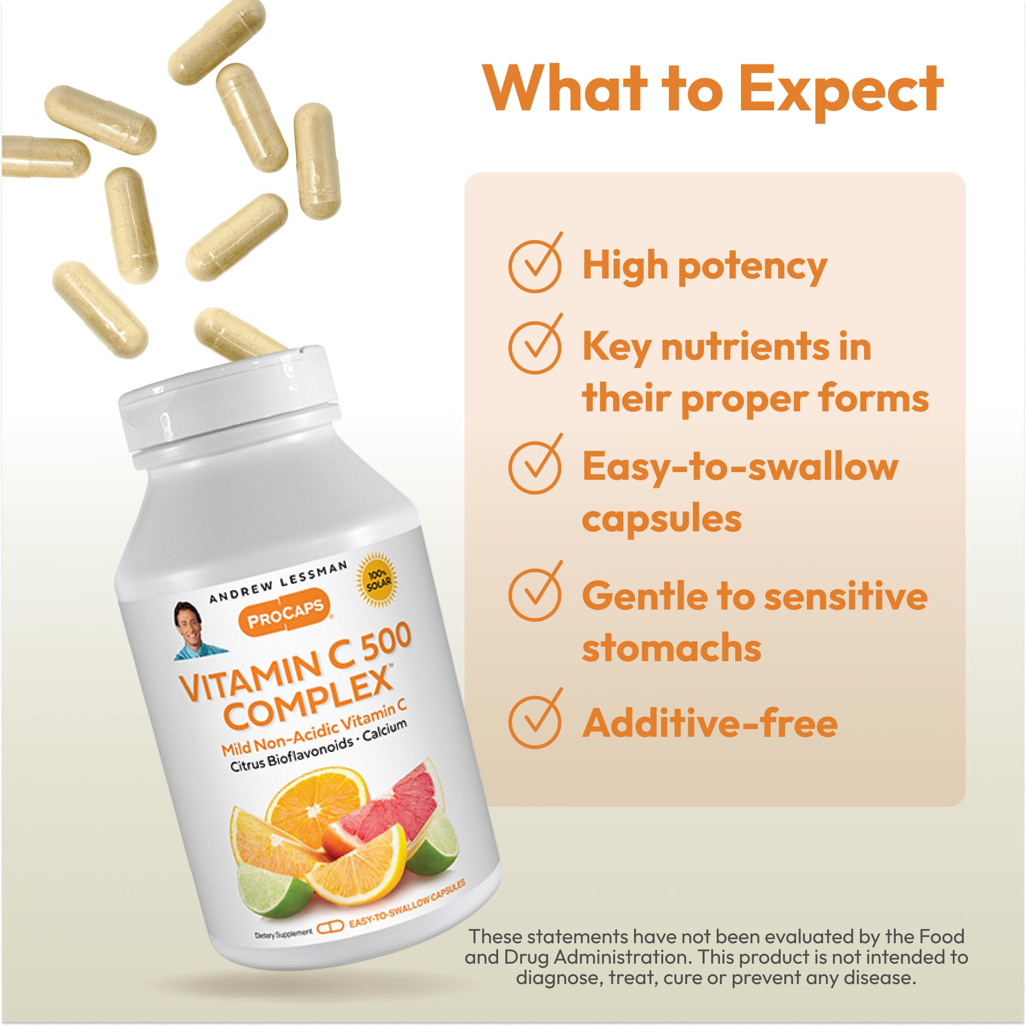 ANDREW LESSMAN Vitamin C with Bioflavonoids back label