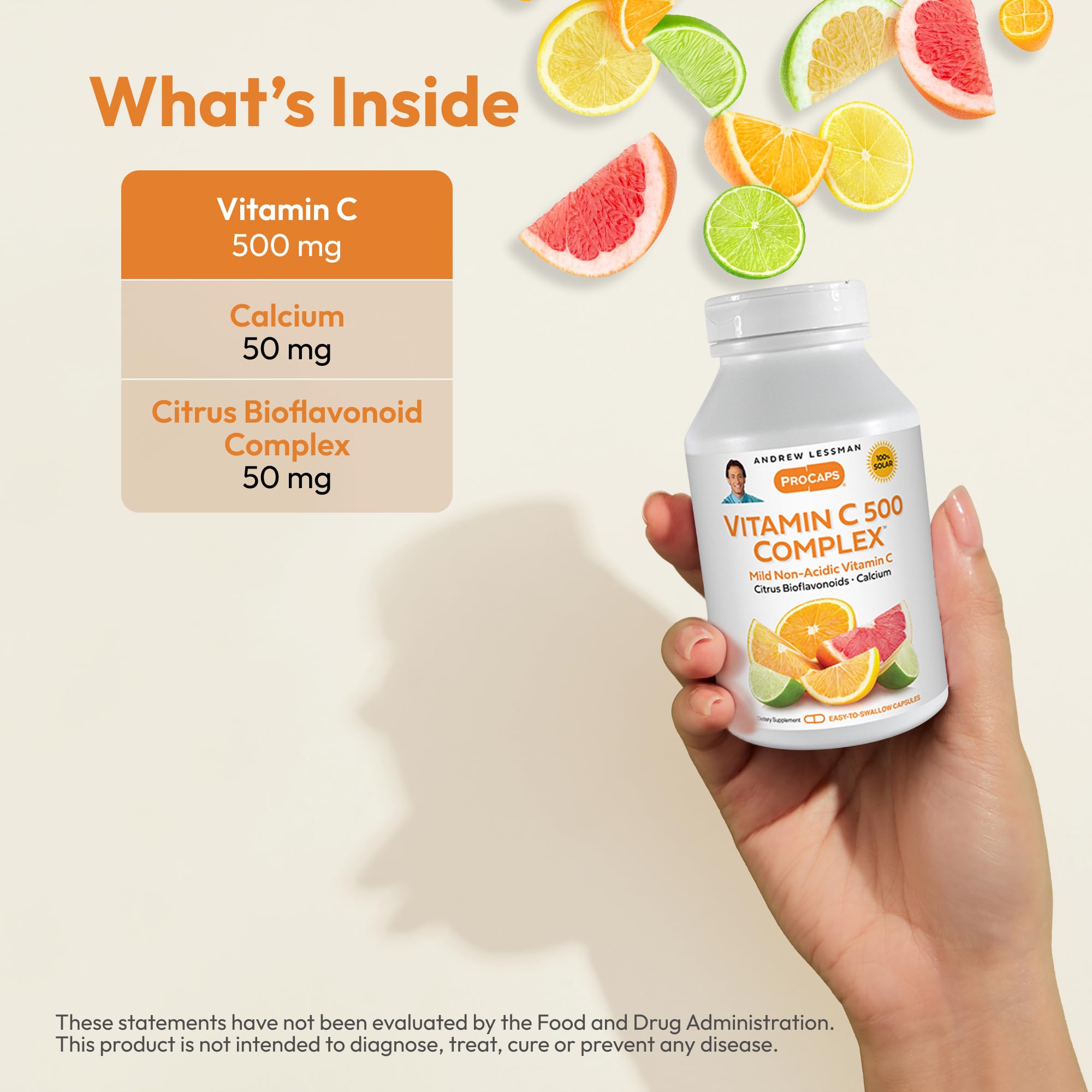 ANDREW LESSMAN Vitamin C with Bioflavonoids capsules close-up
