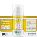 ANDROGENESIS Vitamin D3 K2 Topical Gel side view with dimensions