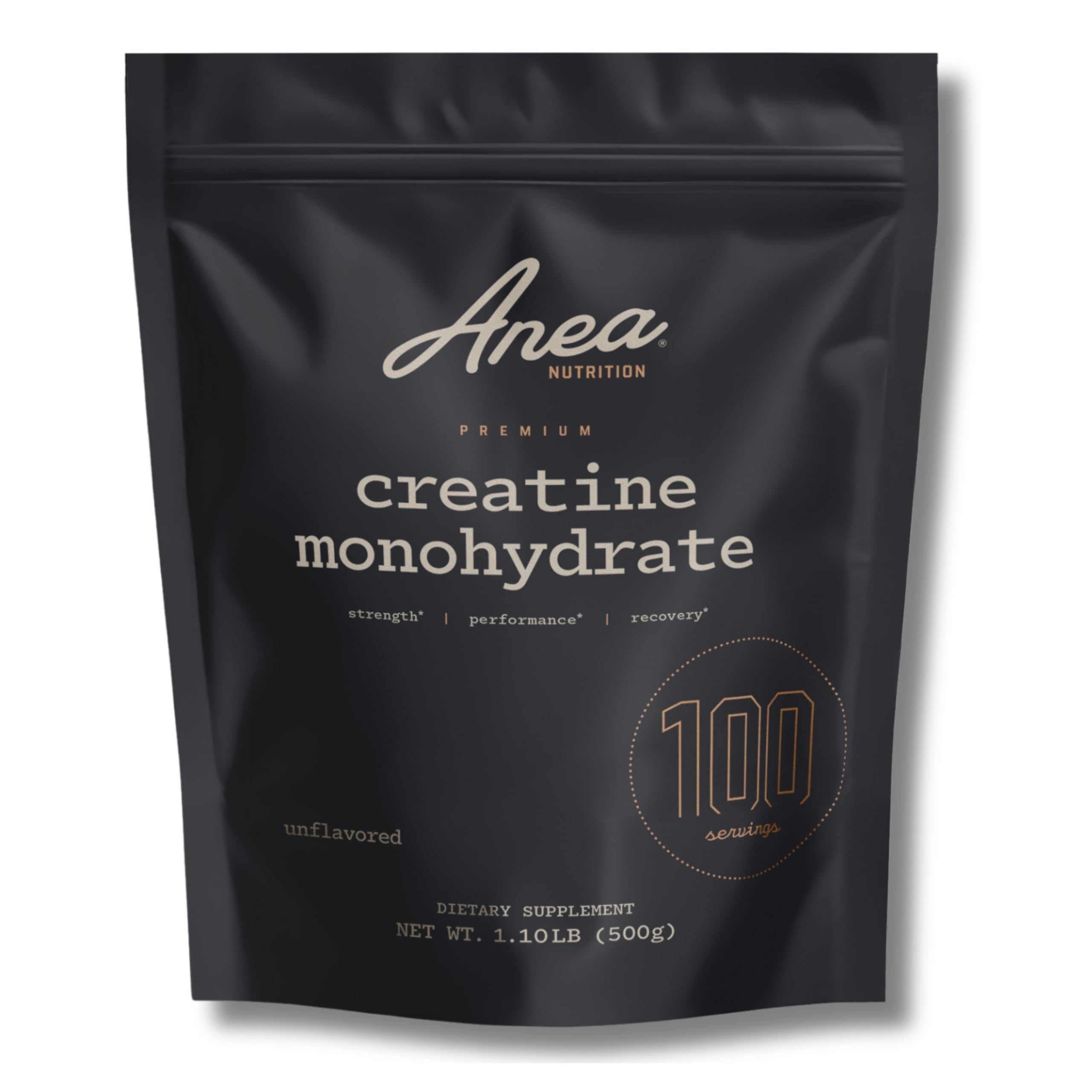 Anea Nutrition Creapure Creatine Monohydrate 5g Unflavoured Powder front view