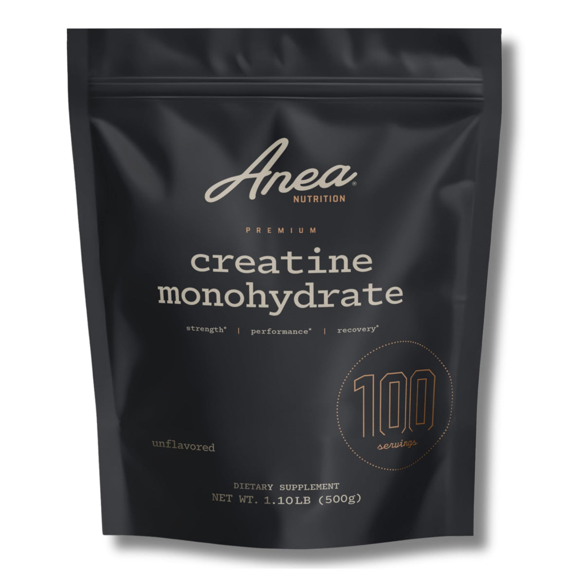 Anea Nutrition Creapure Creatine Monohydrate 5g Unflavoured Powder front view