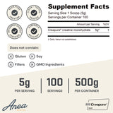 Anea Nutrition Creapure Creatine Monohydrate powder in a scoop