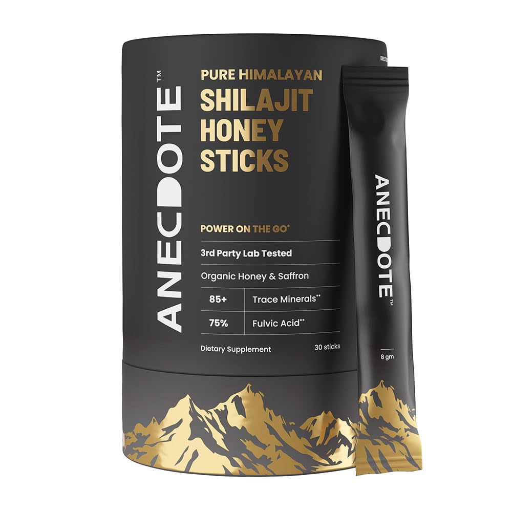 ANECDOTE Himalayan Shilajit Honey Sticks packaging front view