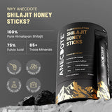 ANECDOTE Himalayan Shilajit Honey Sticks with organic honey and saffron