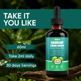 ANEFOSE 10-in-1 Botanical Fusion Liquid Drops with a glass of water