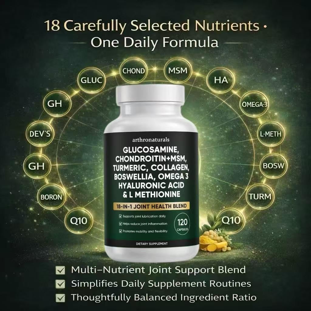 ANEFOSE Chondroitin Joint Support Supplement bottle side view