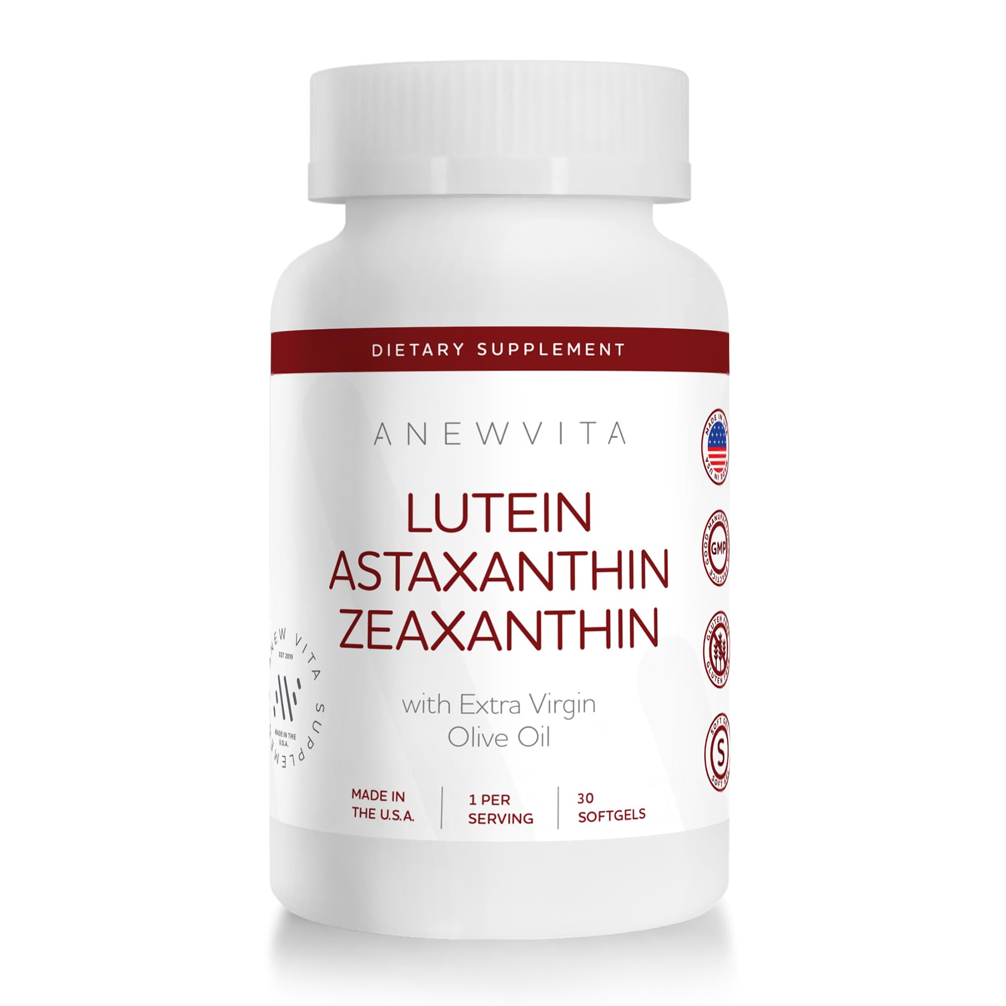 Anew Vita Lutein Softgels 30 count front view