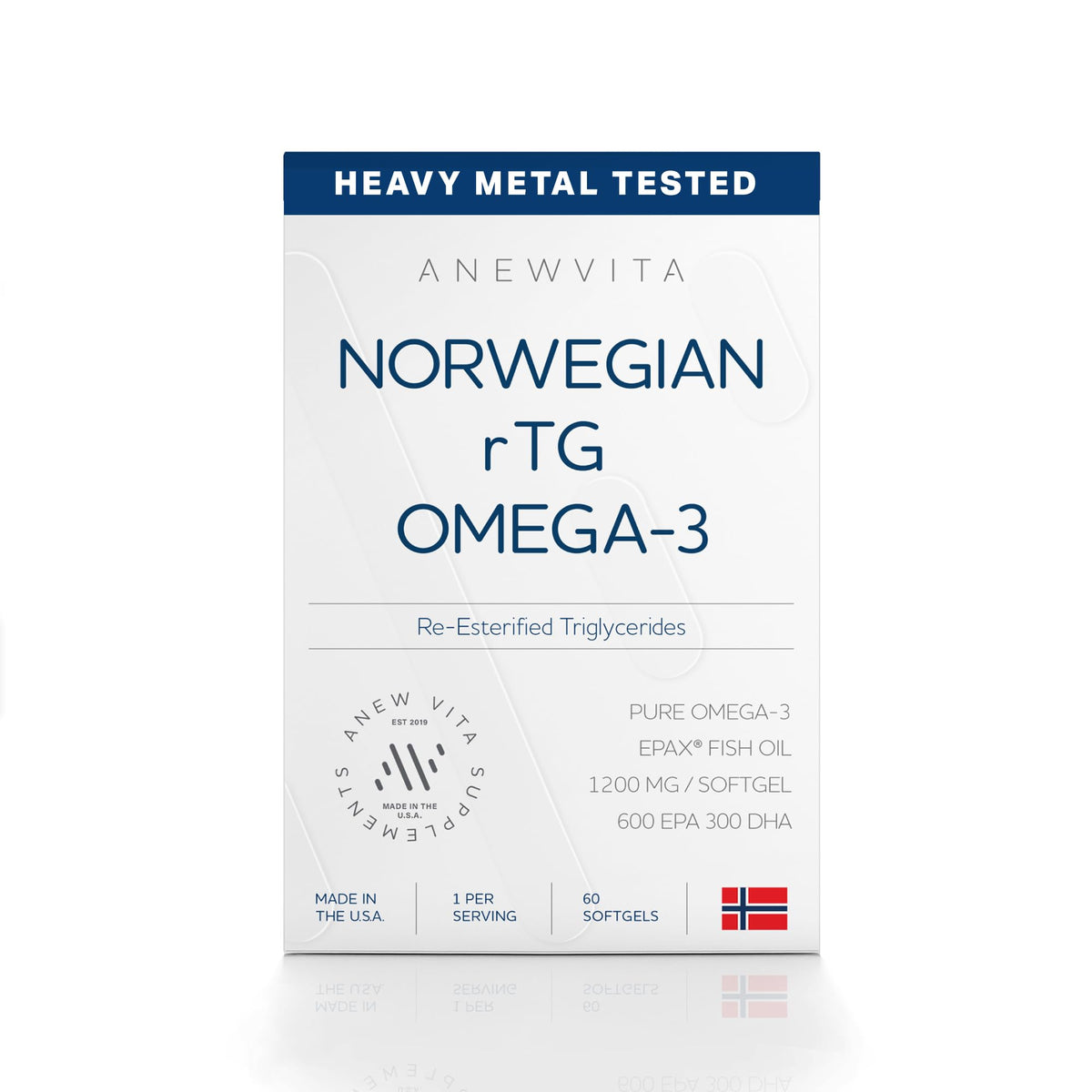 Anew Vita Omega-3 Fish Oil 1200mg softgel front view