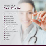 Anew Vita Policosanol Supplement displayed with a glass of water