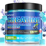 AnFamer Creatine Monohydrate Gummies front view, natural blueberry flavour
