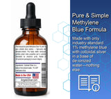 Angels Lab Colloidal Silver & Methylene Blue Supplement label details
