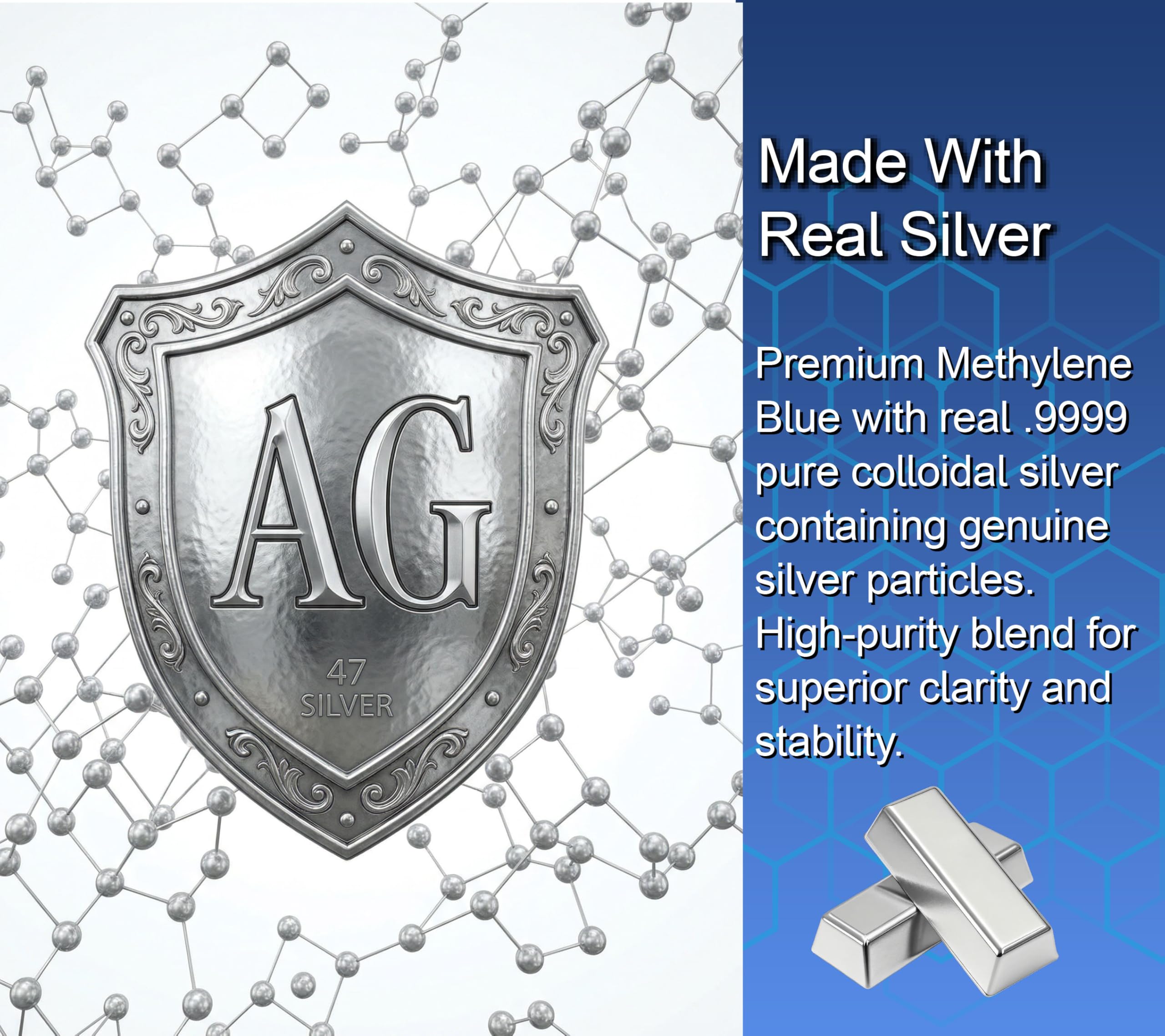 Angels Lab Colloidal Silver & Methylene Blue Supplement packaging
