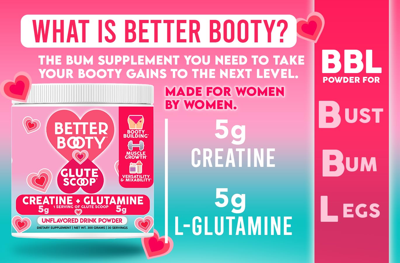 Angry Supplements Better Booty Glute Scoop 360g mixed in a drink