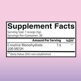 Angry Supplements Creatine Monohydrate 150g jar with serving suggestion