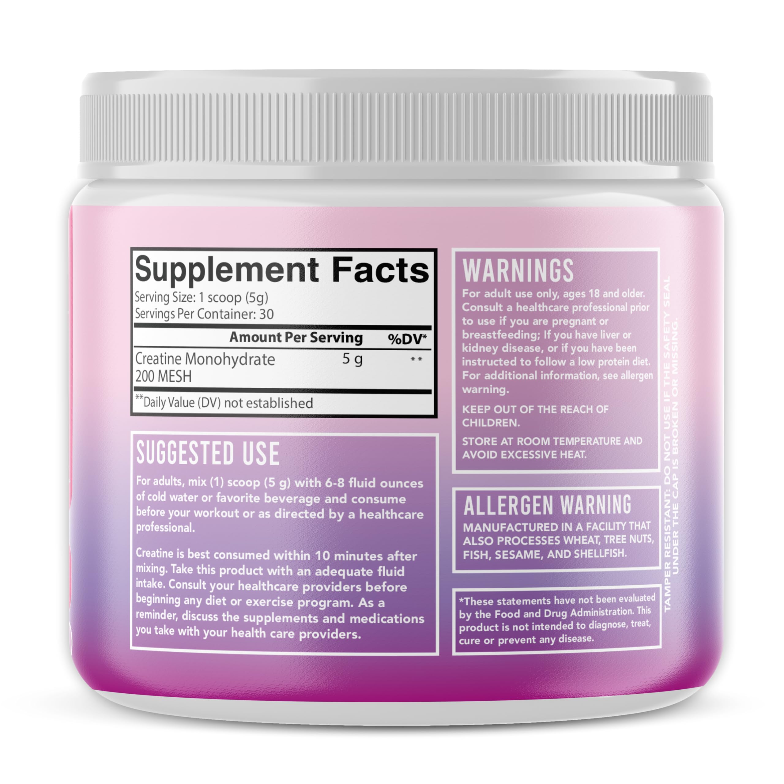 Angry Supplements Creatine Monohydrate 150g powder scoop