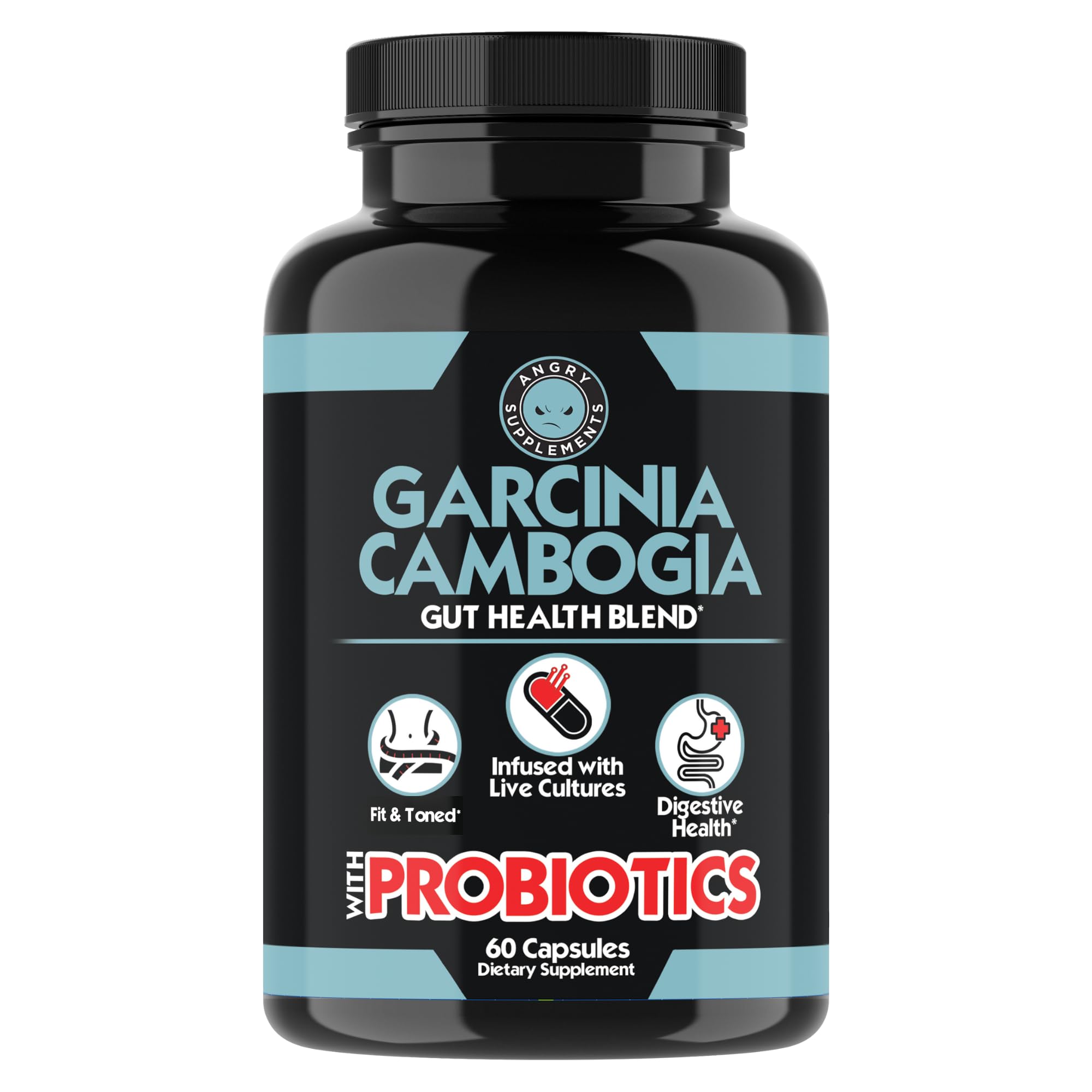 Angry Supplements Garcinia Cambogia bottle front view with 60 capsules