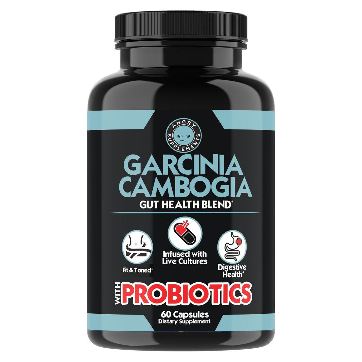Angry Supplements Garcinia Cambogia bottle front view with 60 capsules