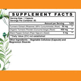 Angry Supplements Turmeric Curcumin 500mg bottle side view