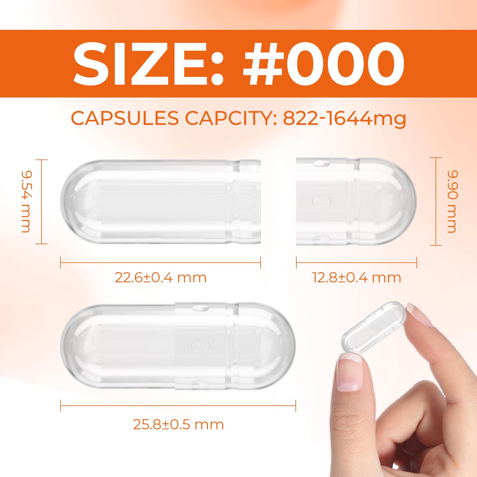 Angtai JN Empty Gelatin Capsules side view