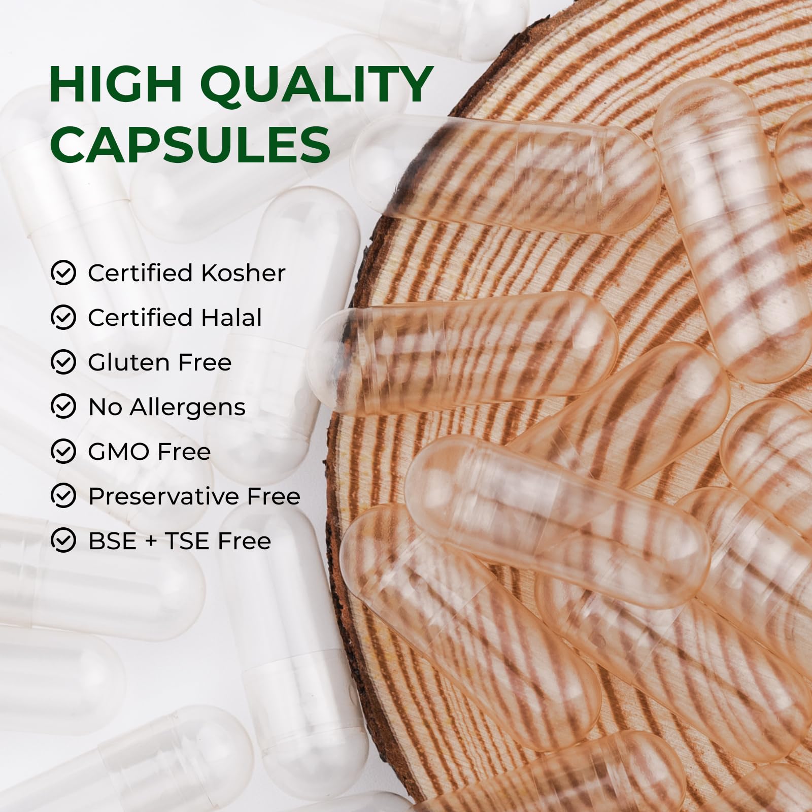 Angtai JN Empty Size 0 Capsules with herbs